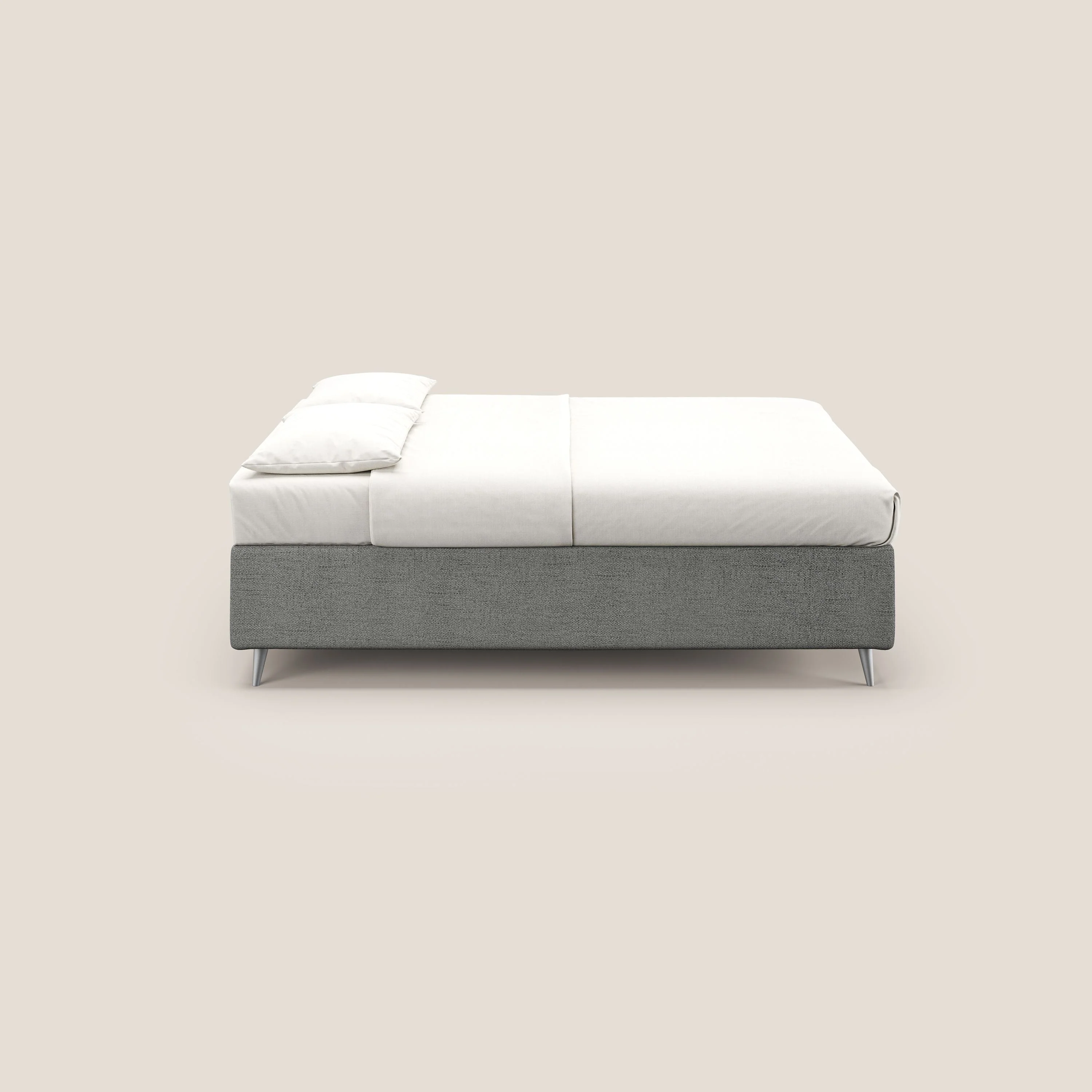 Febe sommier compact avec coffre de grande capacité en tissu imperméable T03 gris clair - Image 5