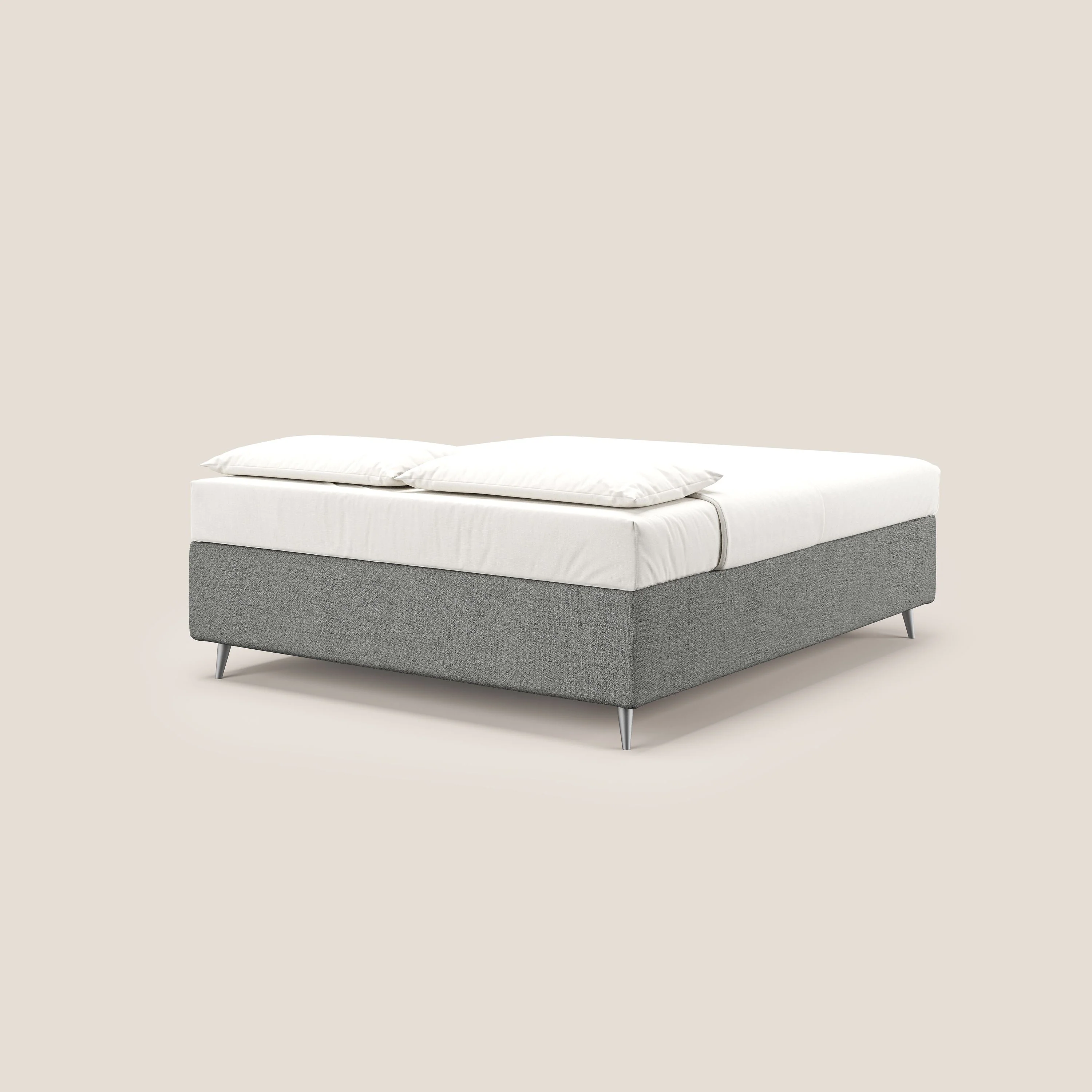 Febe sommier compact avec coffre de grande capacité en tissu imperméable T03 gris clair - Image 6