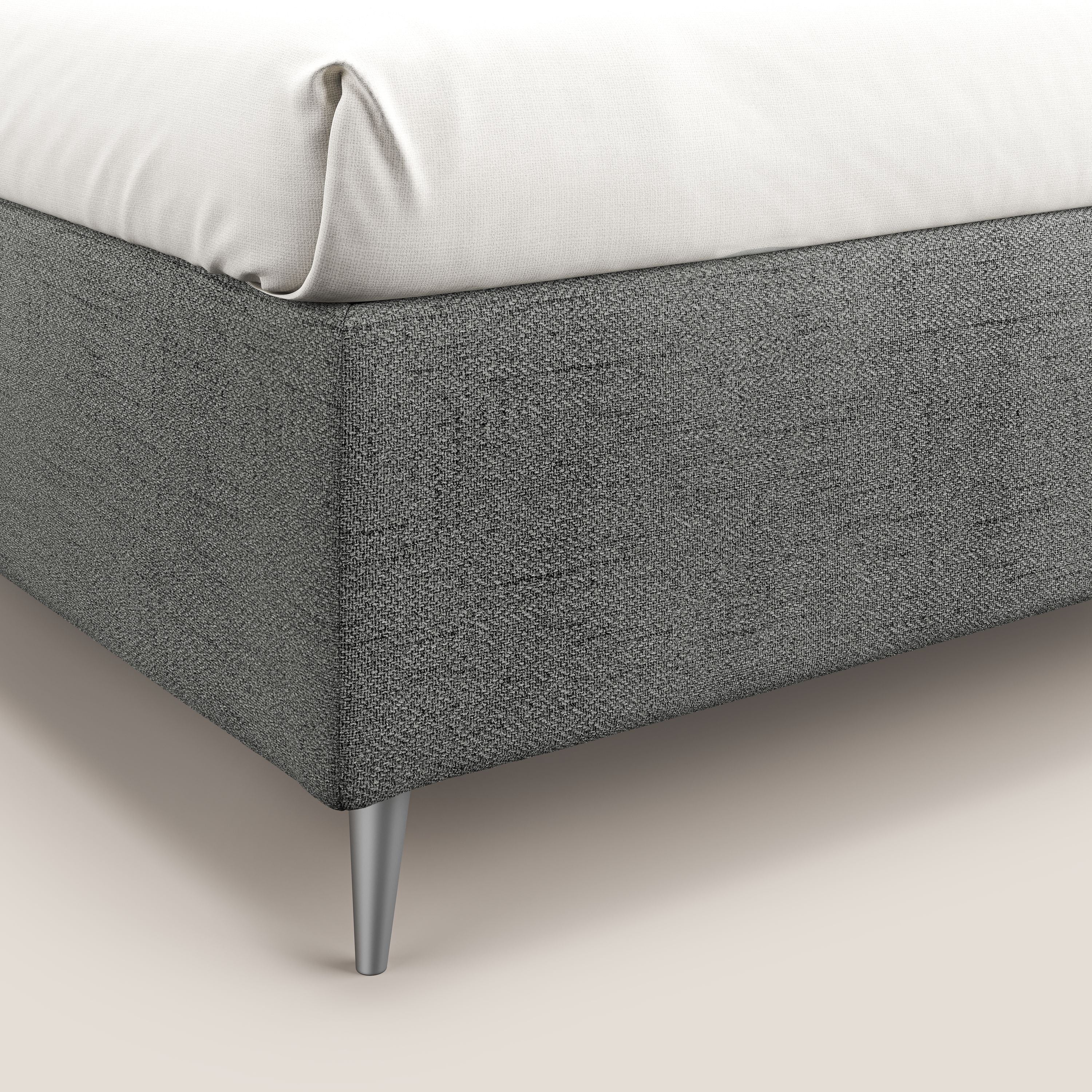 Febe sommier compact avec coffre de grande capacité en tissu imperméable T03 gris clair - Image 7