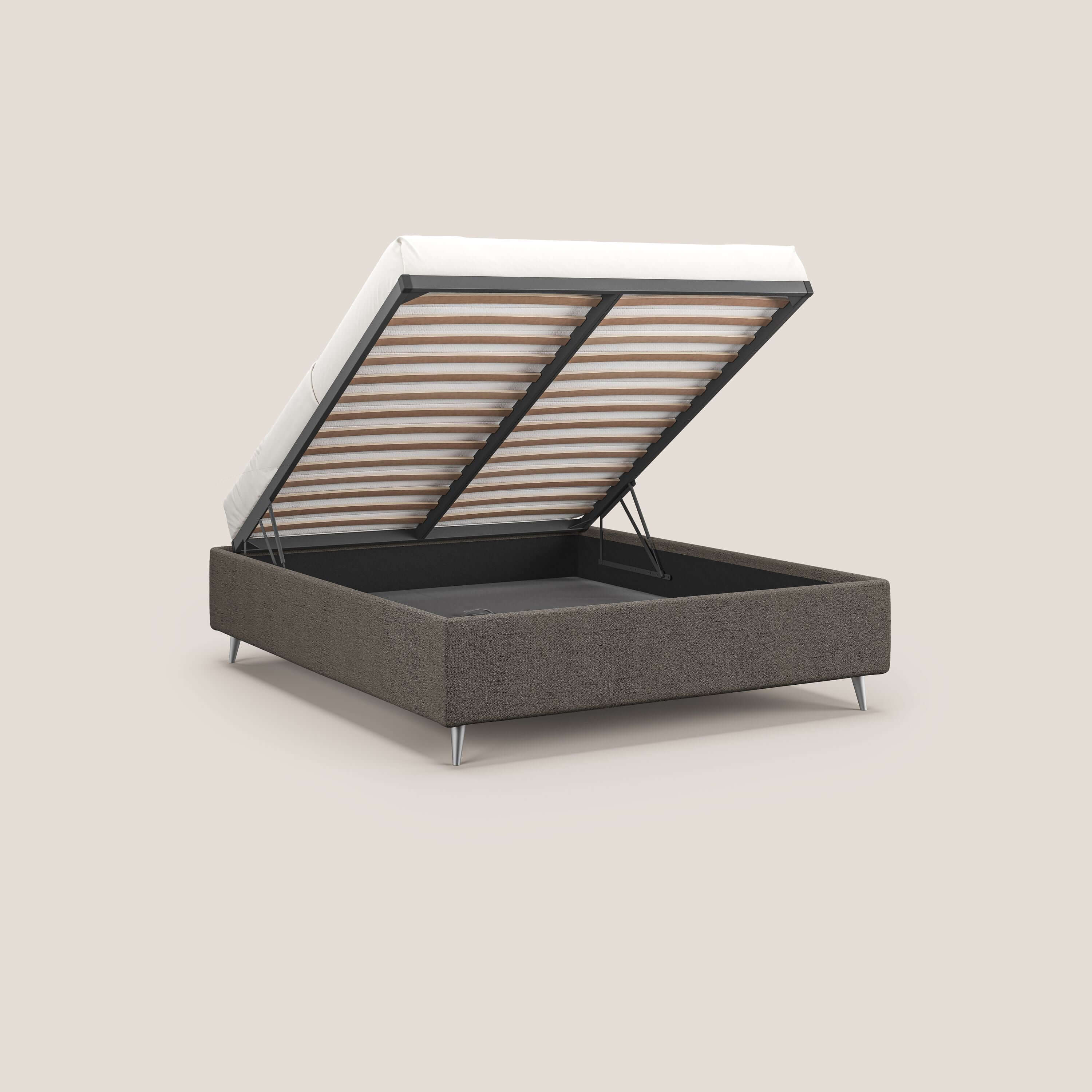 Febe sommier compact avec coffre de grande capacité en tissu imperméable T03 taupe - Image 2