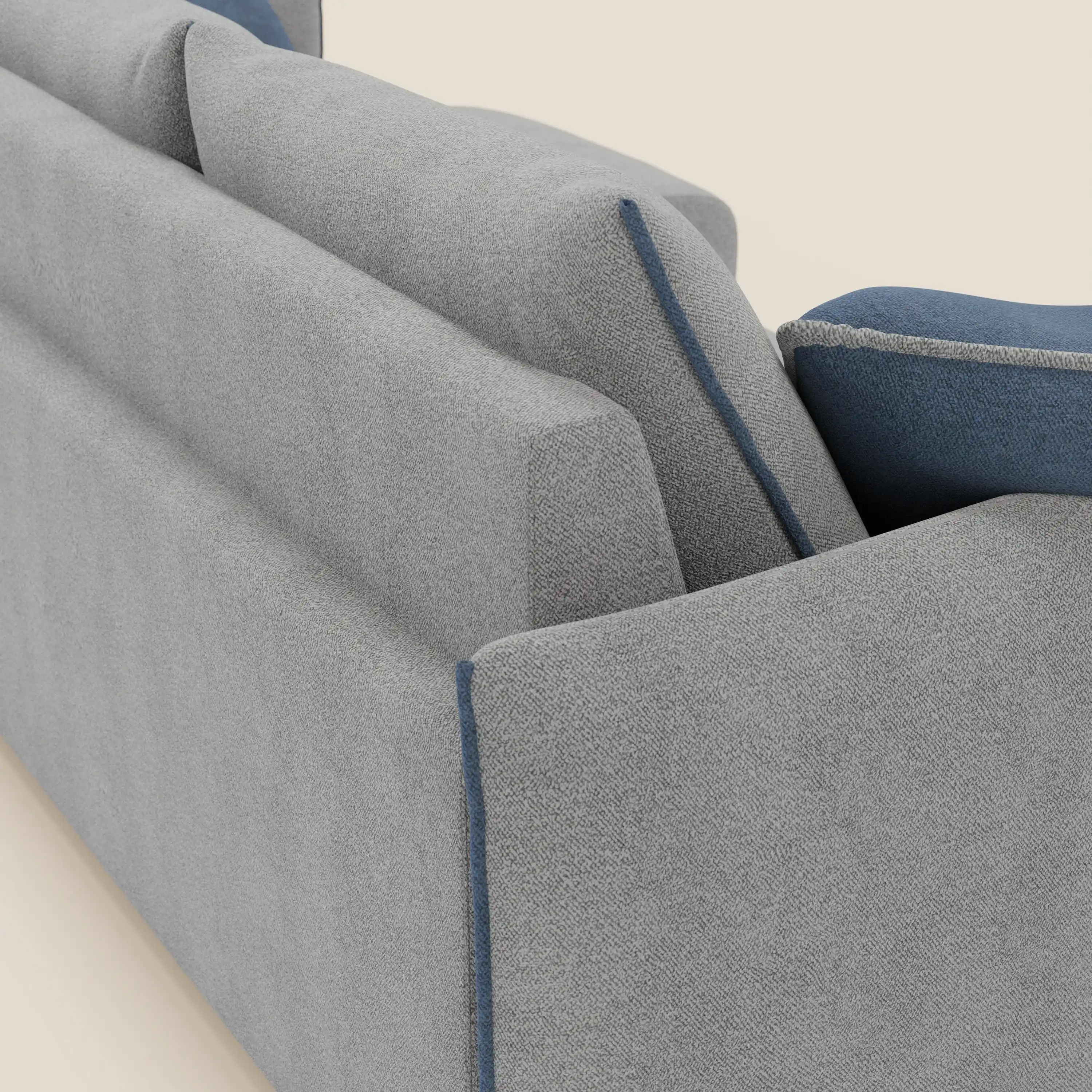 Flexar Canapé d'angle réversible avec assises coulissantes en bouclette douce imperméable T07 - Image 11