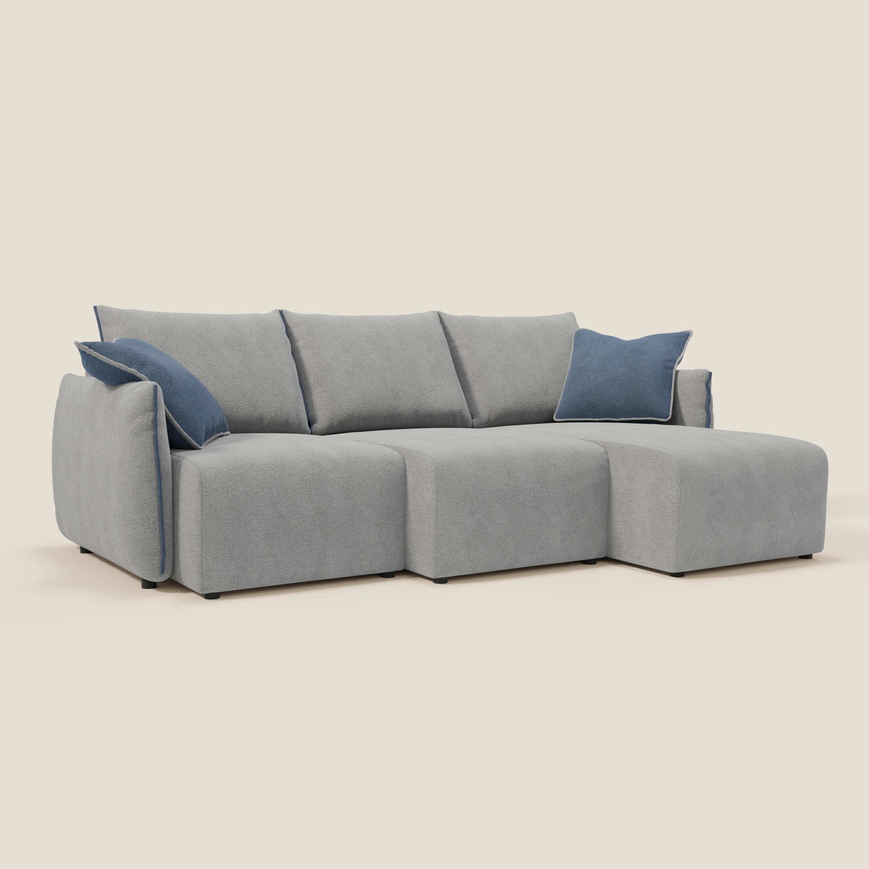 Flexar Canapé d'angle réversible avec assises coulissantes en bouclette douce imperméable T07 - Image 3