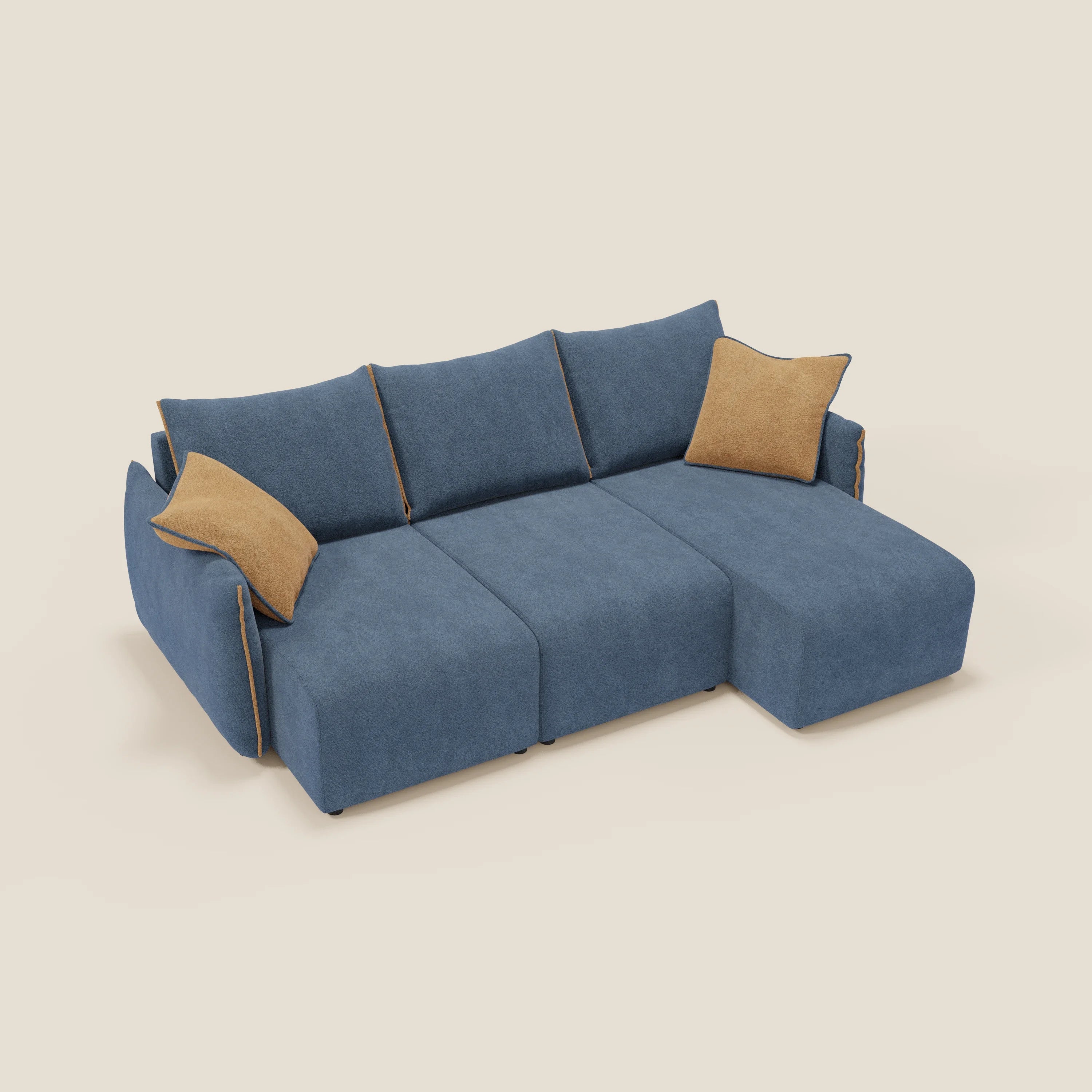 Flexar Canapé d'angle réversible avec assises coulissantes en bouclette douce imperméable T07 - Image 6