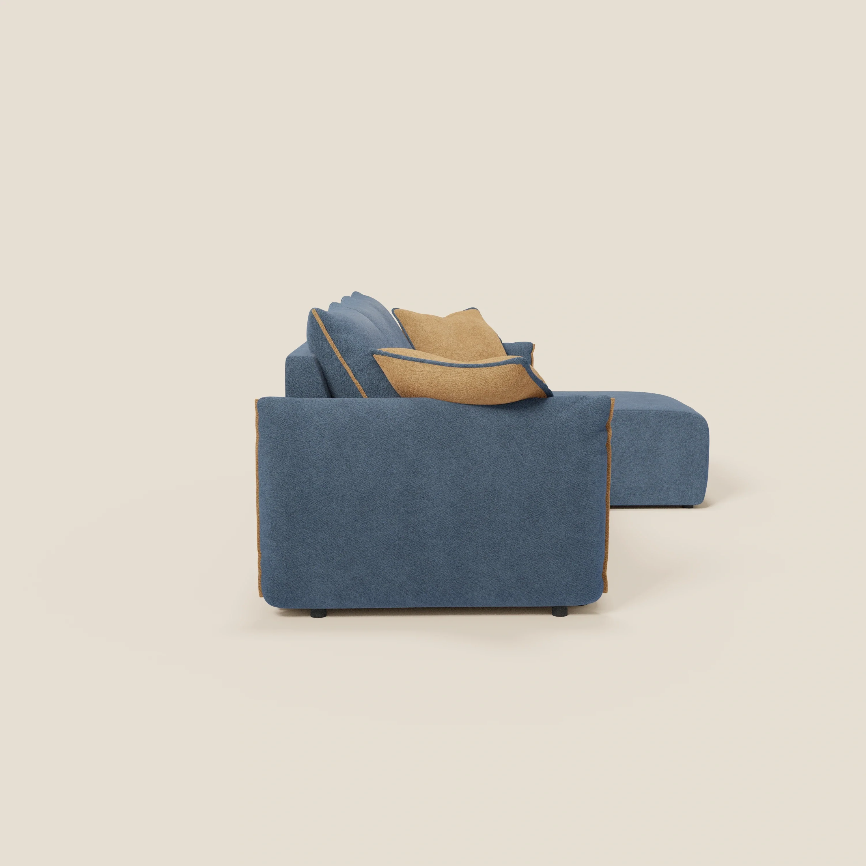 Flexar Canapé d'angle réversible avec assises coulissantes en bouclette douce imperméable T07 - Image 8