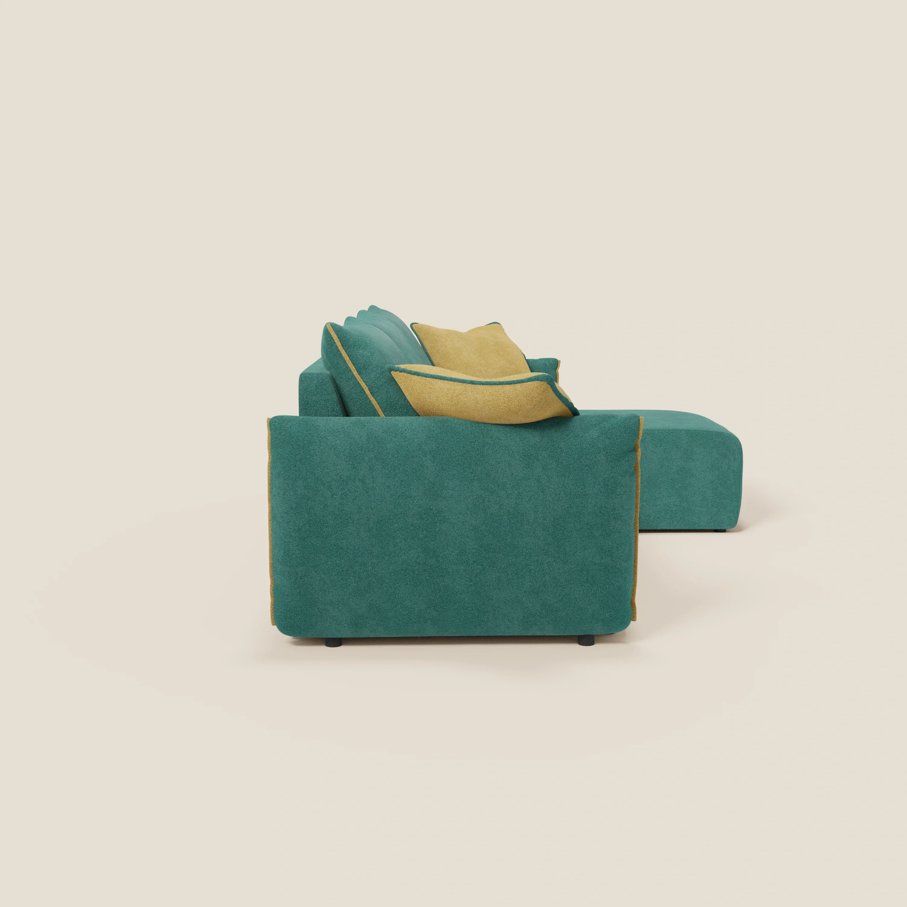 Flexar Canapé d'angle réversible avec assises coulissantes en bouclette douce imperméable T07 - Image 8