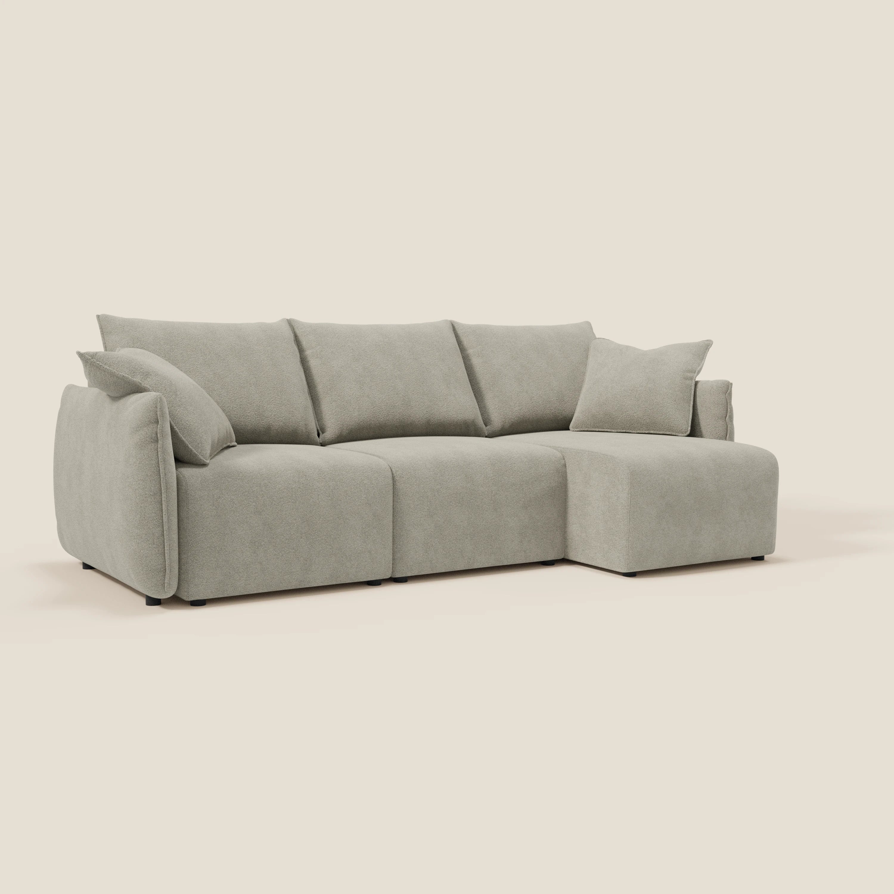 Flexar Canapé d'angle réversible avec assises coulissantes en bouclette douce imperméable T07 - Image 3