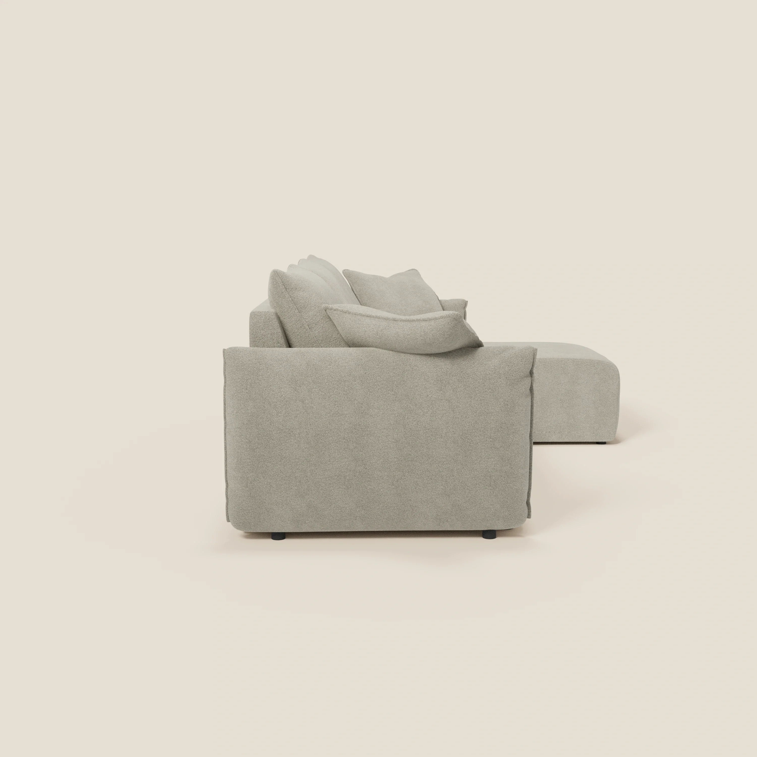 Flexar Canapé d'angle réversible avec assises coulissantes en bouclette douce imperméable T07 - Image 8