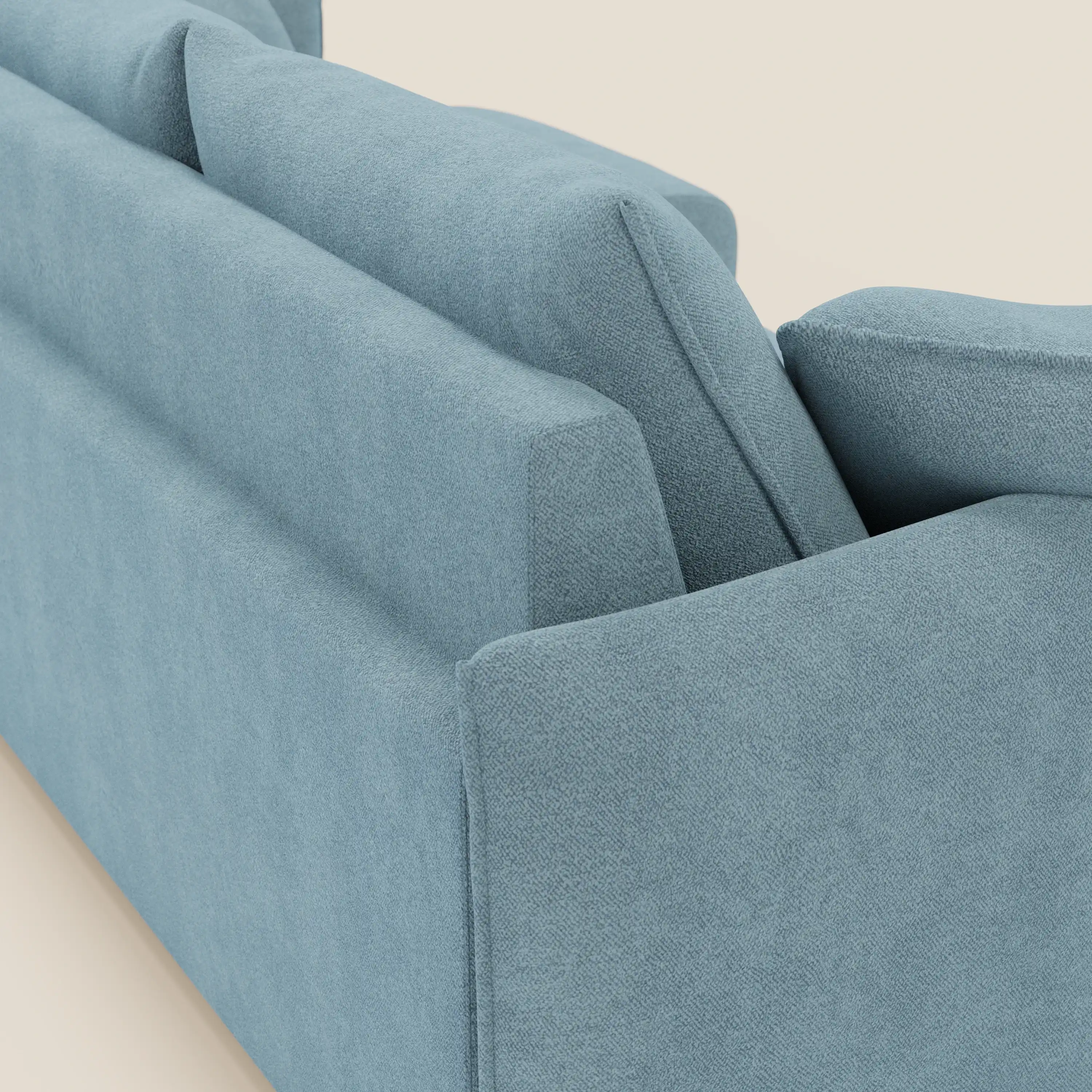 Flexar Canapé d'angle réversible avec assises coulissantes en bouclette douce imperméable T07 - Image 10