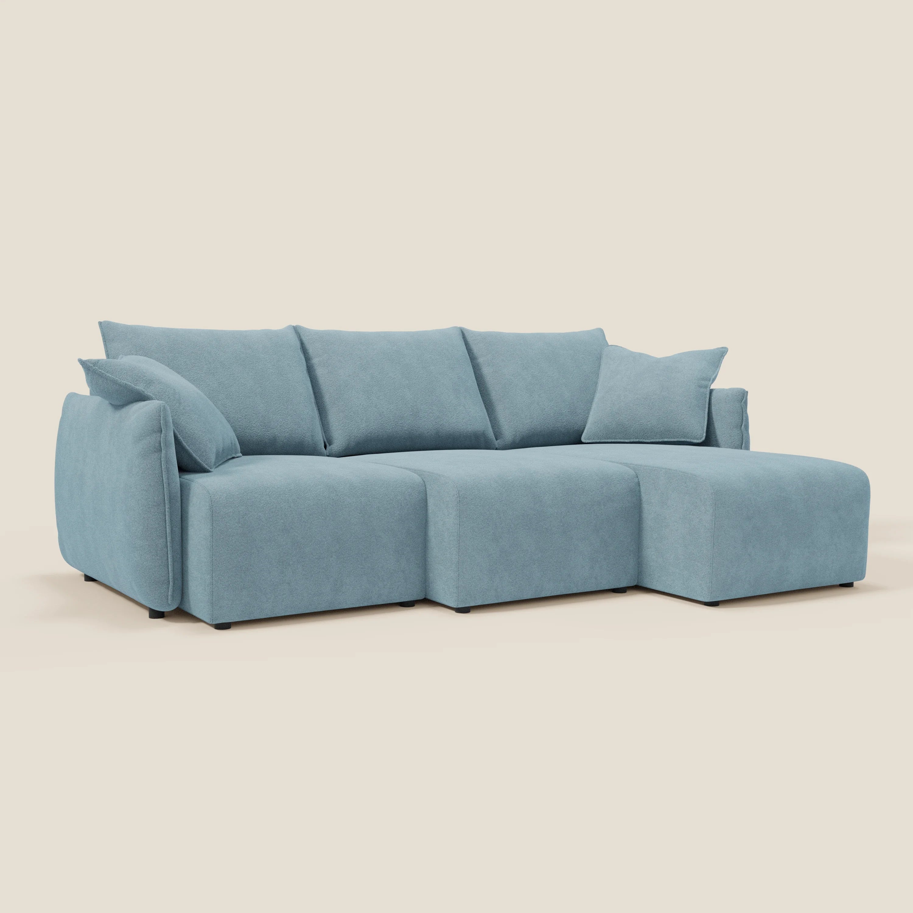 Flexar Canapé d'angle réversible avec assises coulissantes en bouclette douce imperméable T07 - Image 2
