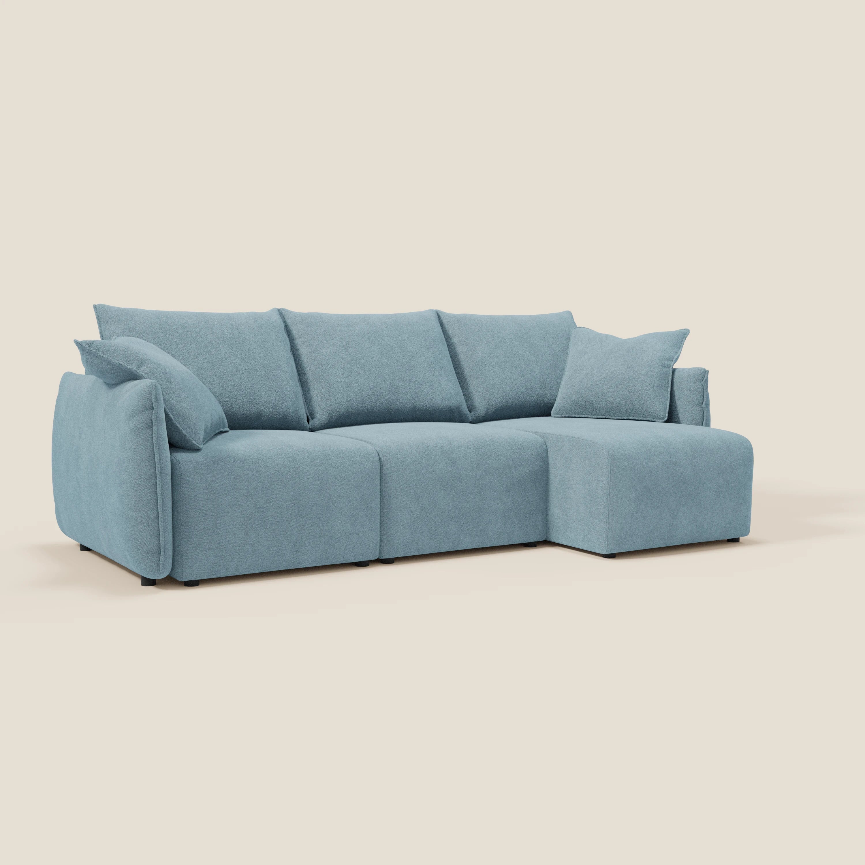 Flexar Canapé d'angle réversible avec assises coulissantes en bouclette douce imperméable T07 - Image 3