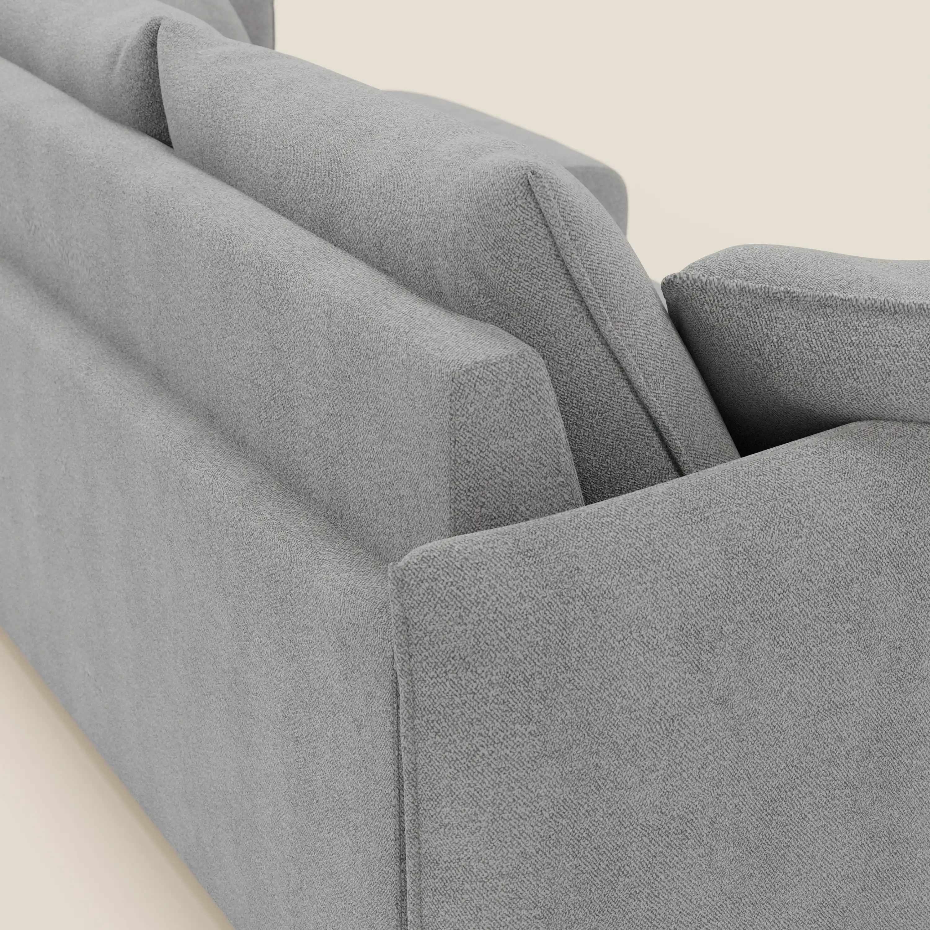 Flexar Canapé d'angle réversible avec assises coulissantes en bouclette douce imperméable T07 - Image 10