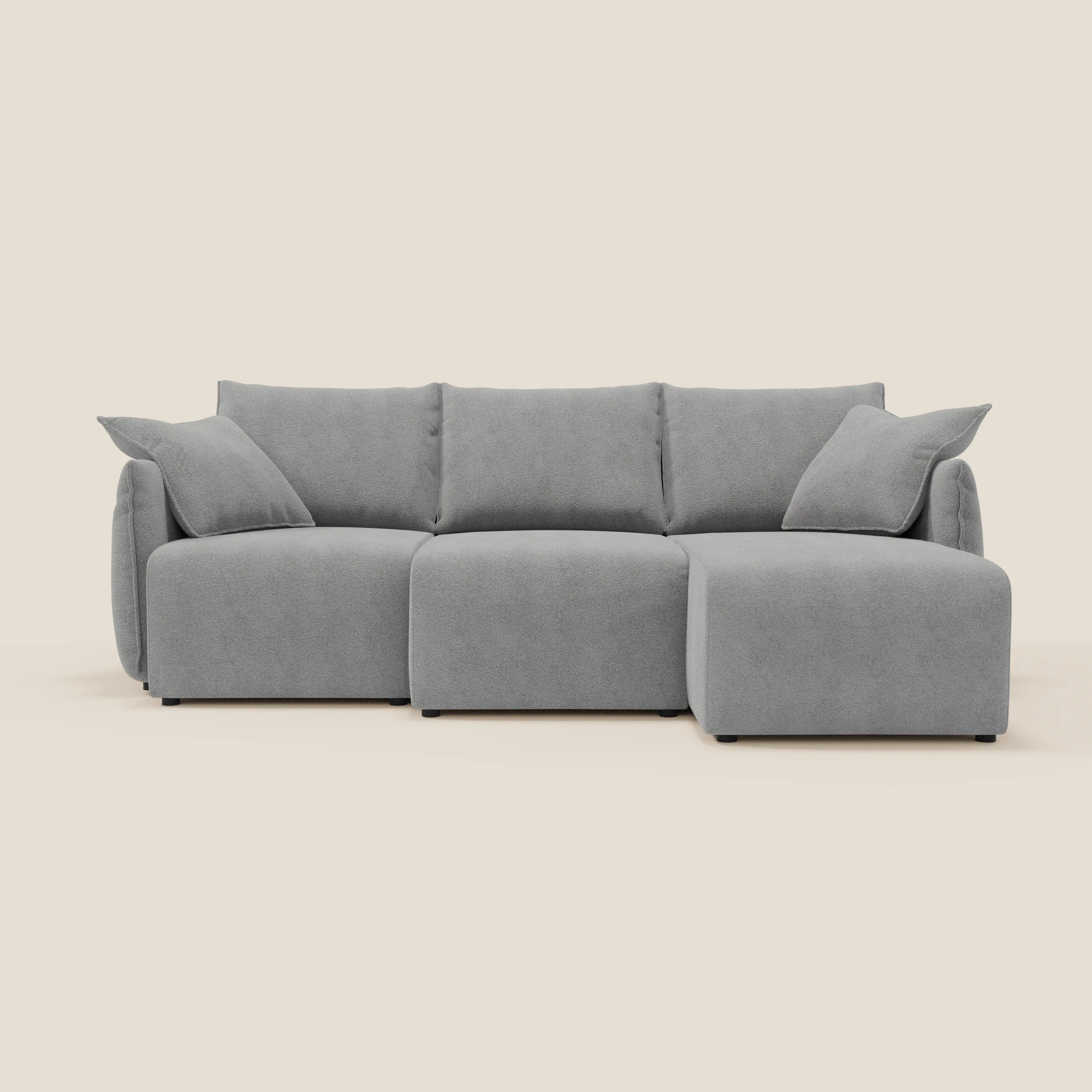 Flexar Canapé d'angle réversible avec assises coulissantes en bouclette douce imperméable T07 - Image 7
