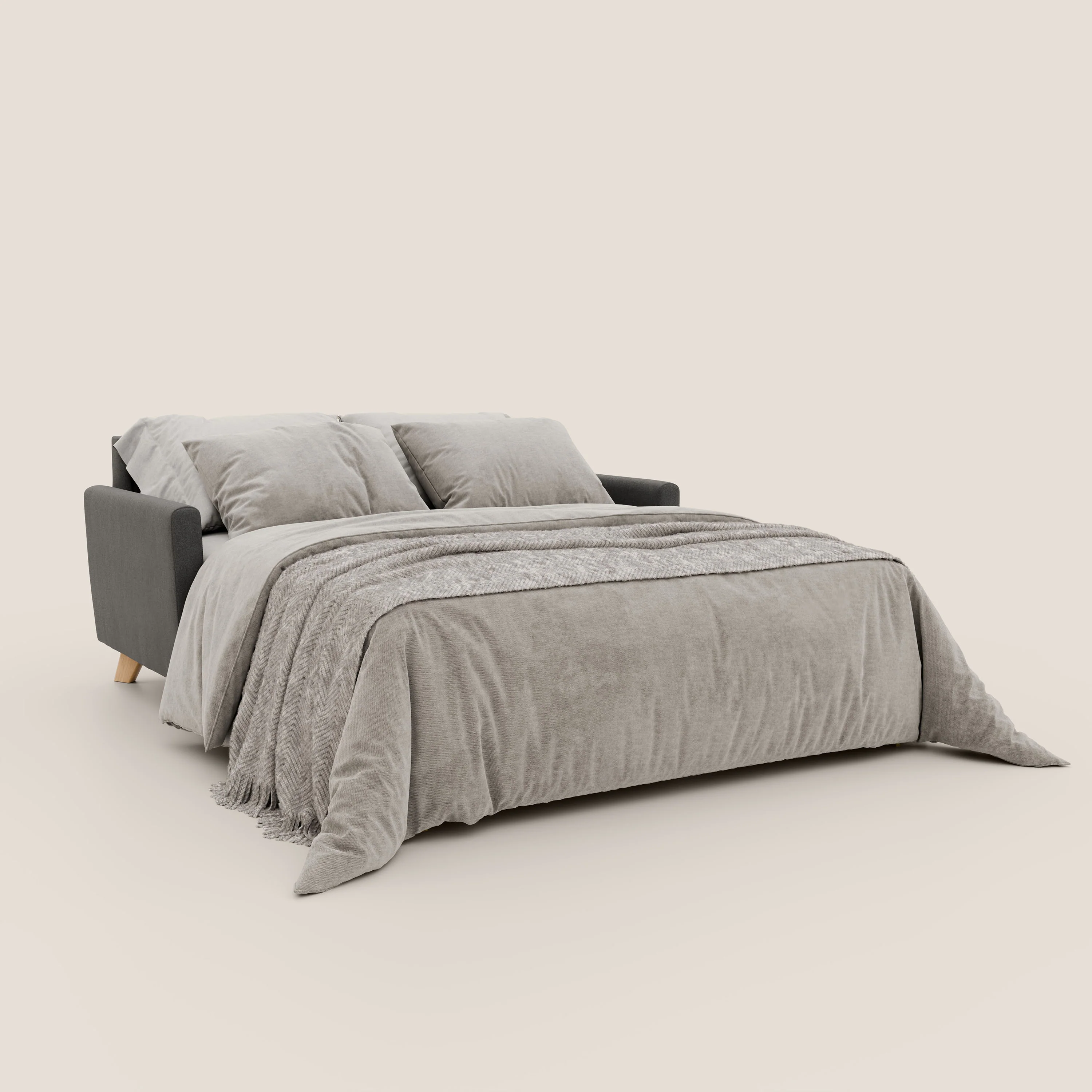 Francy canapé convertible avec têtières réglables en tissu détachable T17 anthracite - Image 2