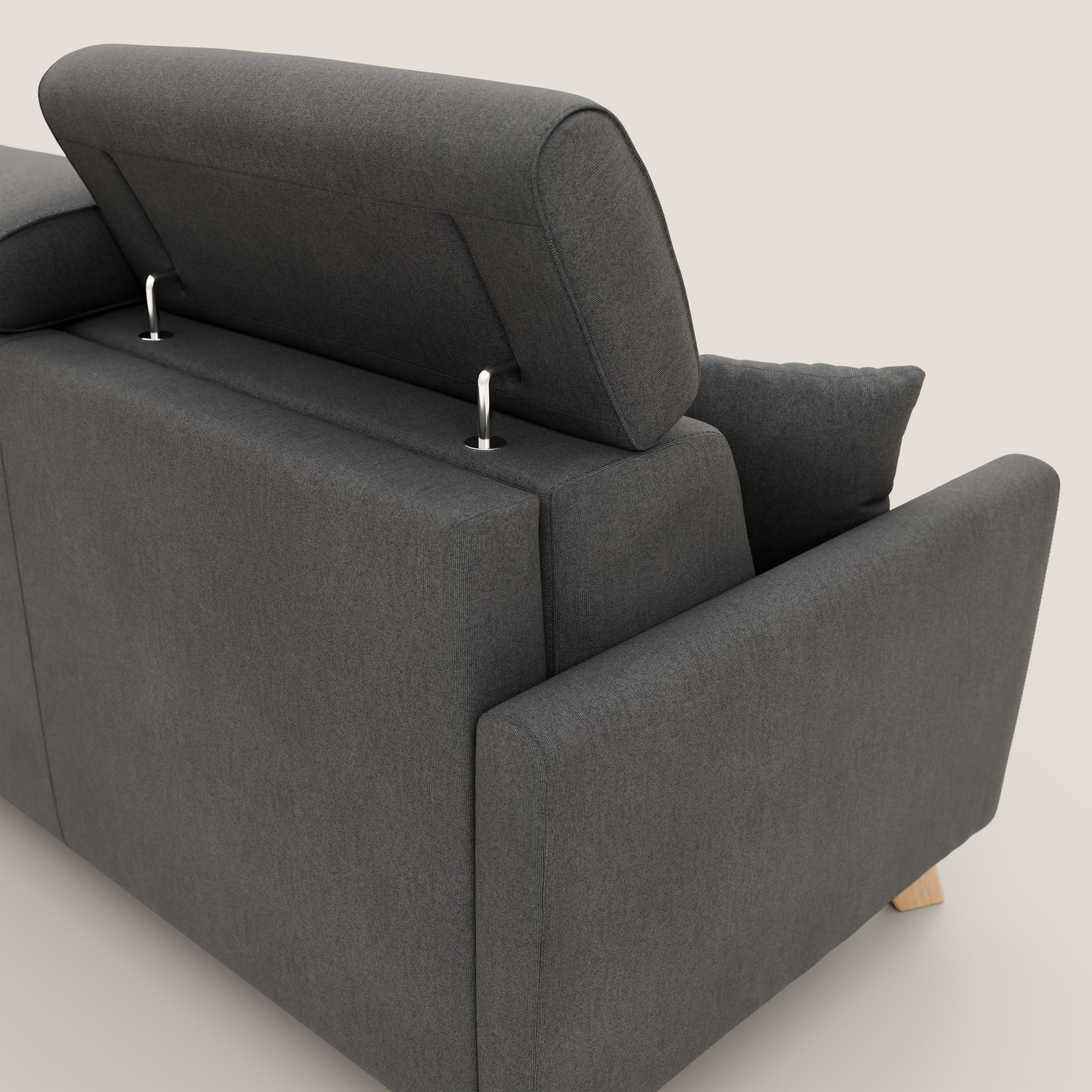 Francy canapé convertible avec têtières réglables en tissu détachable T17 anthracite - Image 8