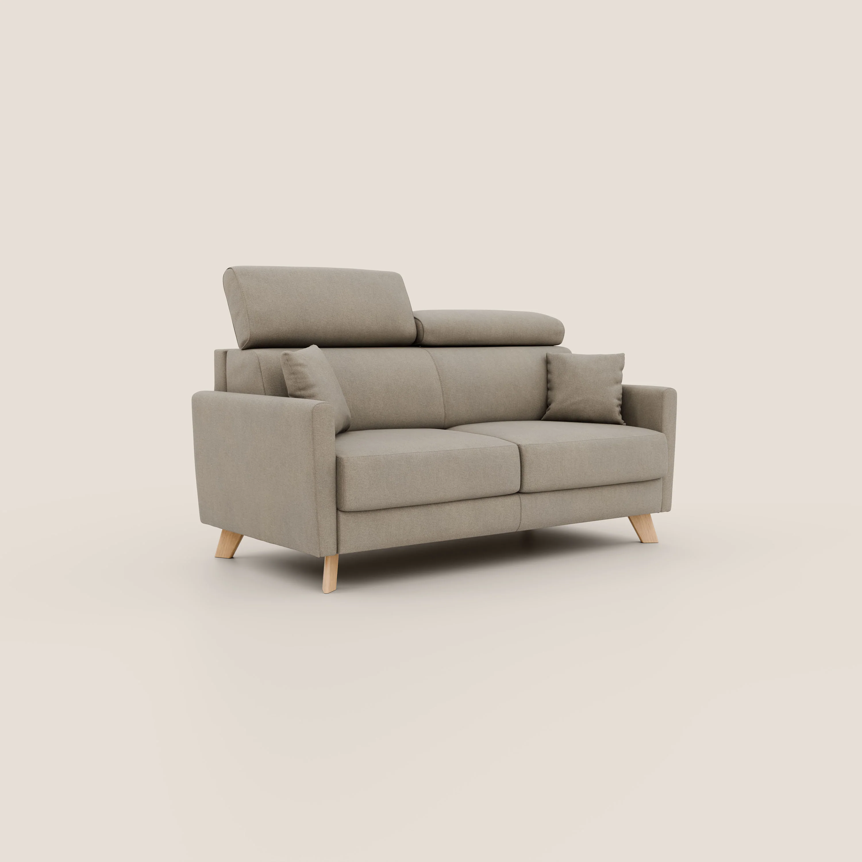 Francy canapé convertible avec têtières réglables en tissu détachable T17 beige - Image 3