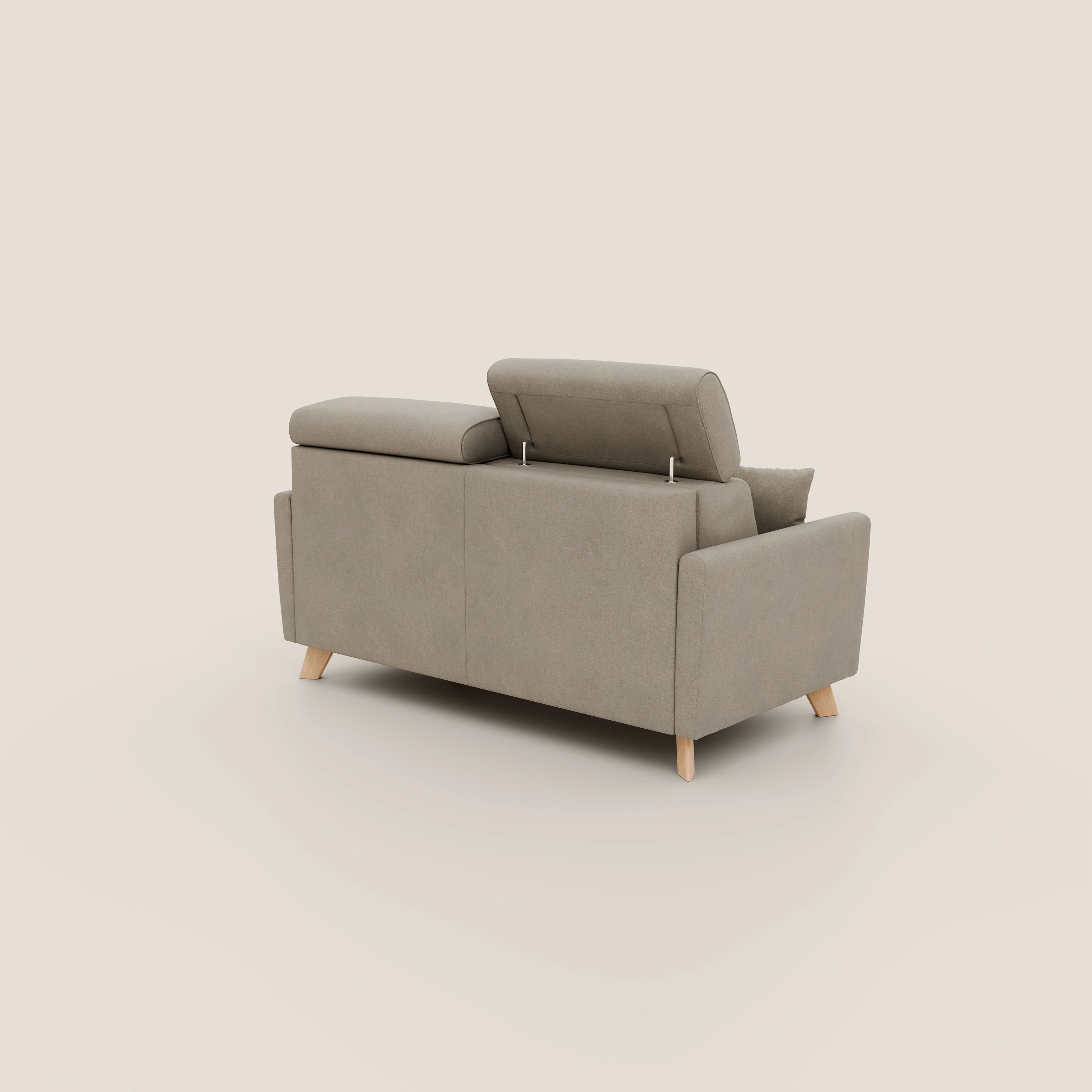 Francy canapé convertible avec têtières réglables en tissu détachable T17 beige - Image 4