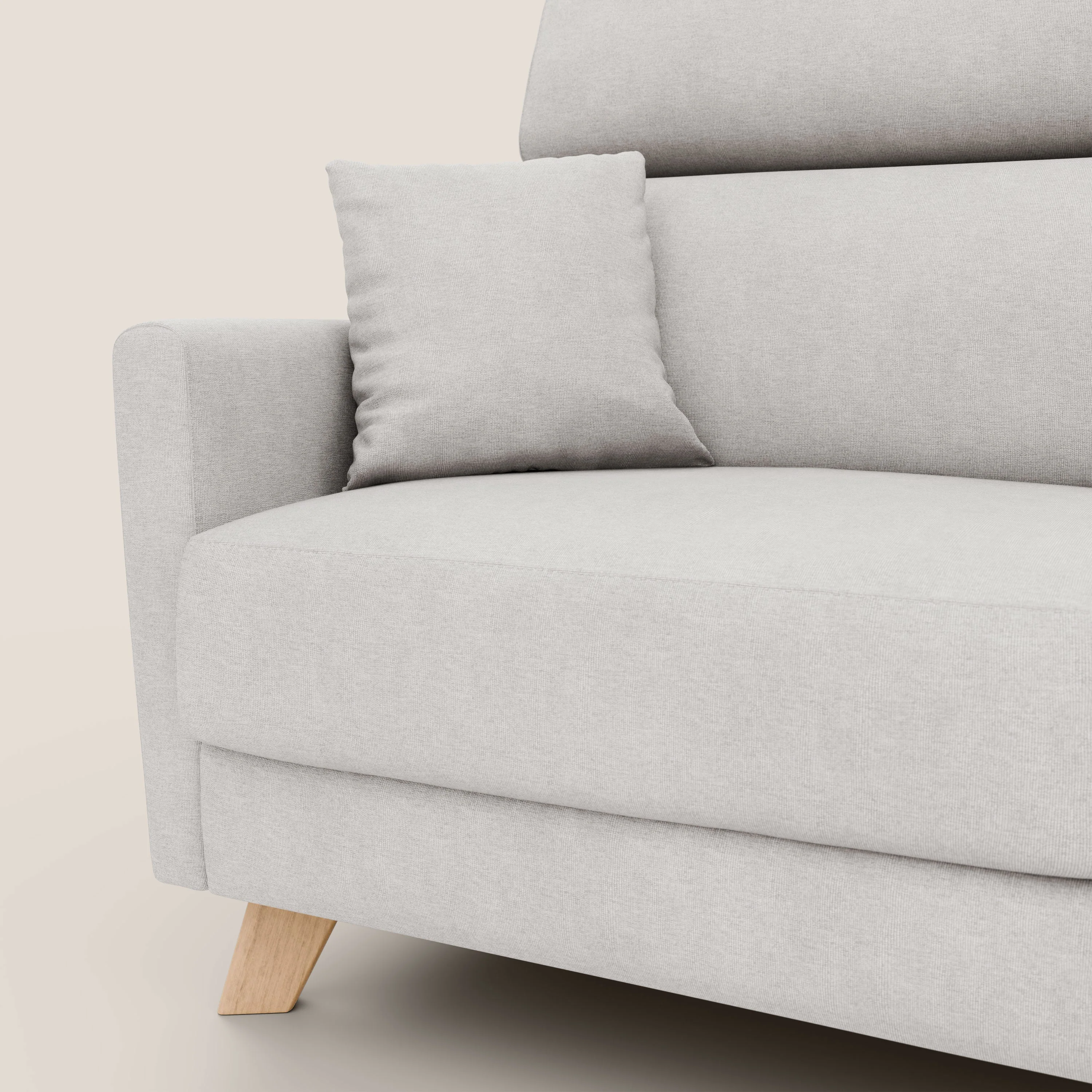 Francy canapé convertible avec têtières réglables en tissu détachable T17 blanc - Image 7