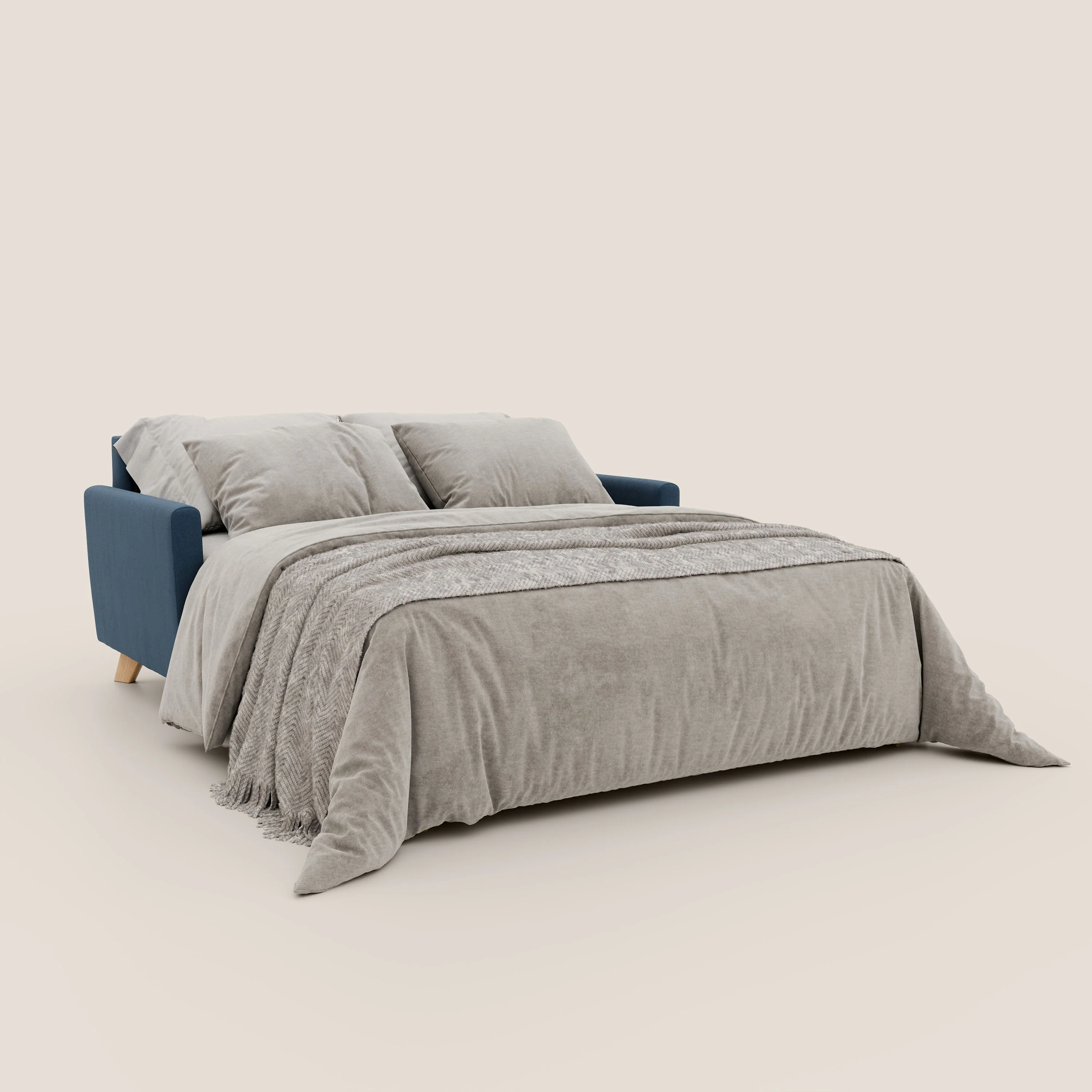Francy canapé convertible avec têtières réglables en tissu détachable T17 bleu - Image 2