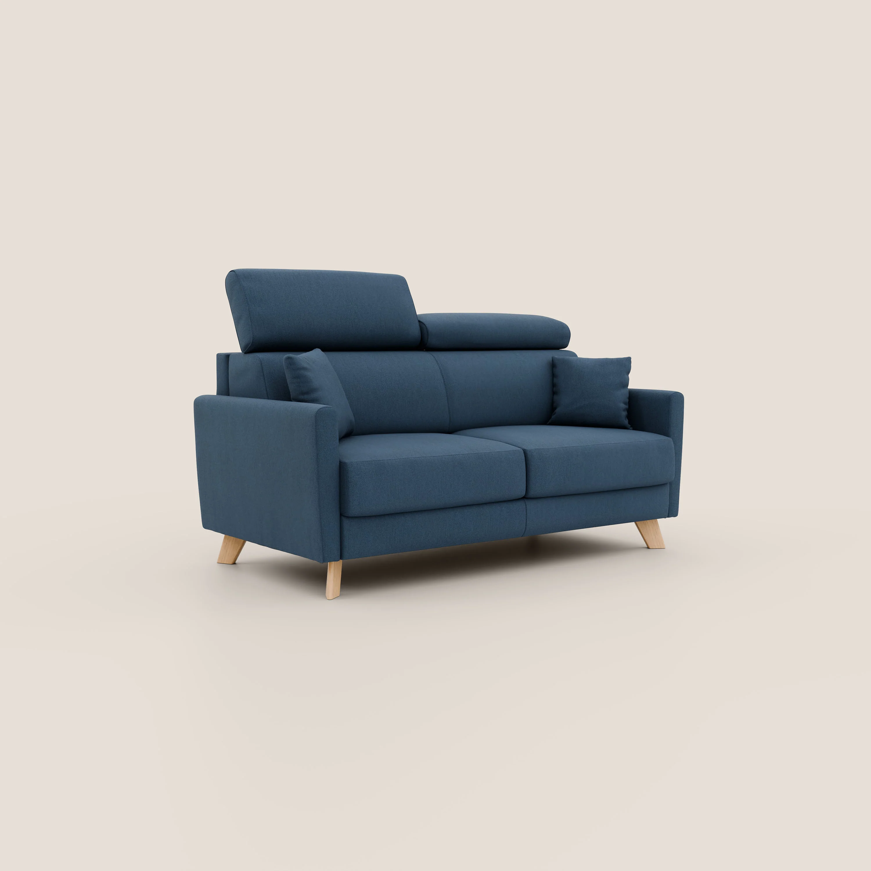 Francy canapé convertible avec têtières réglables en tissu détachable T17 bleu - Image 3