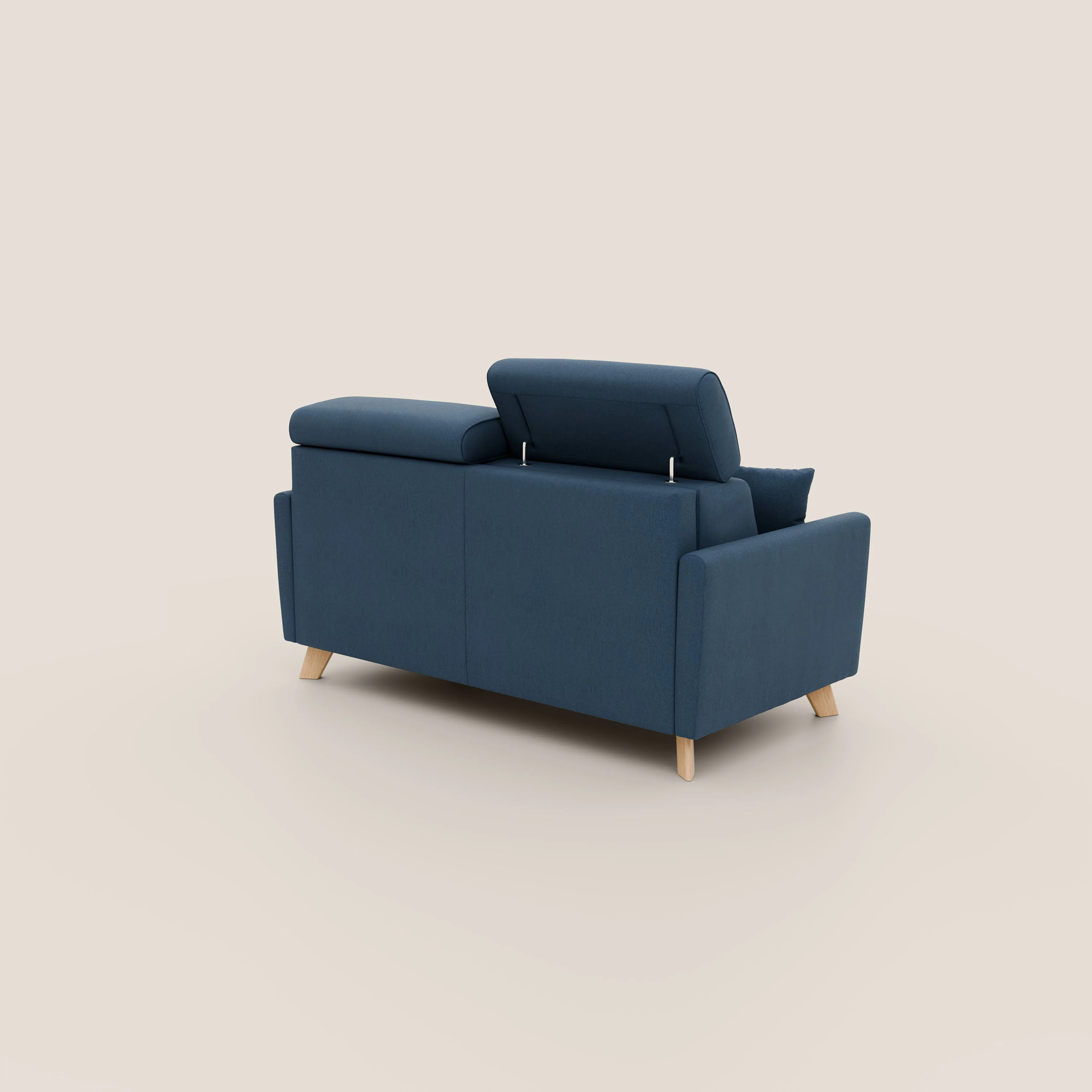 Francy canapé convertible avec têtières réglables en tissu détachable T17 bleu - Image 4