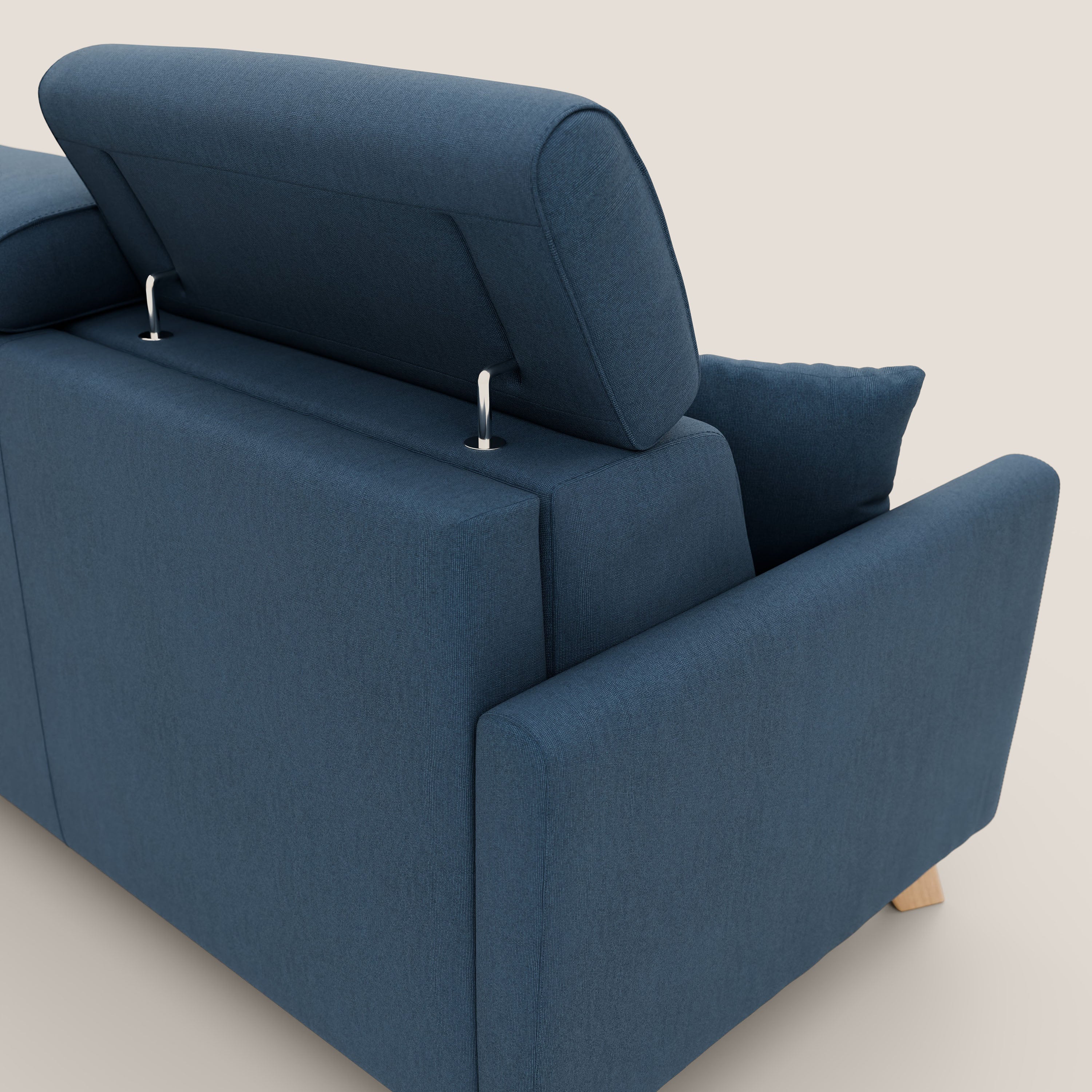 Francy canapé convertible avec têtières réglables en tissu détachable T17 bleu - Image 8