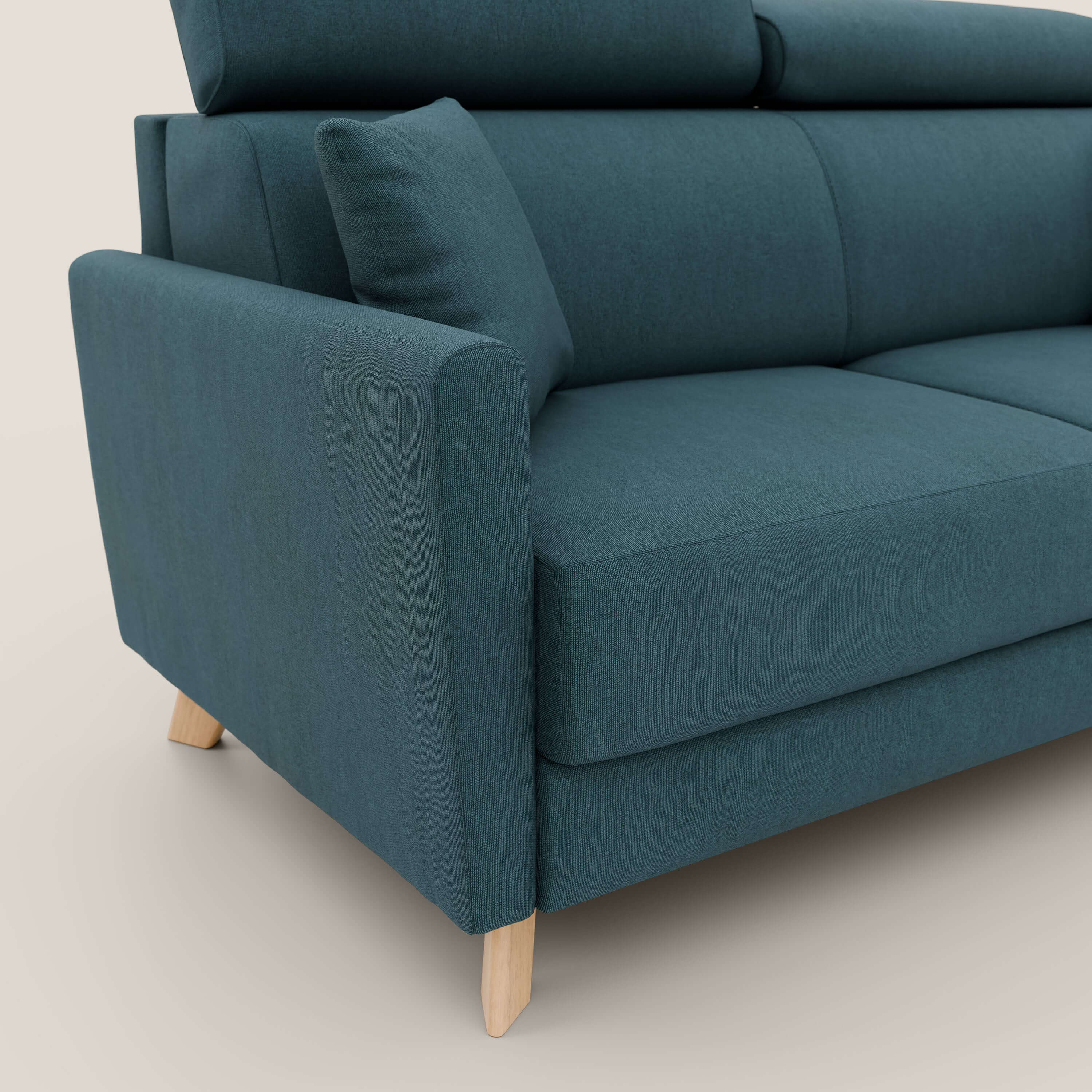 Francy canapé convertible avec têtières réglables en tissu détachable T17 bleu canard - Image 6