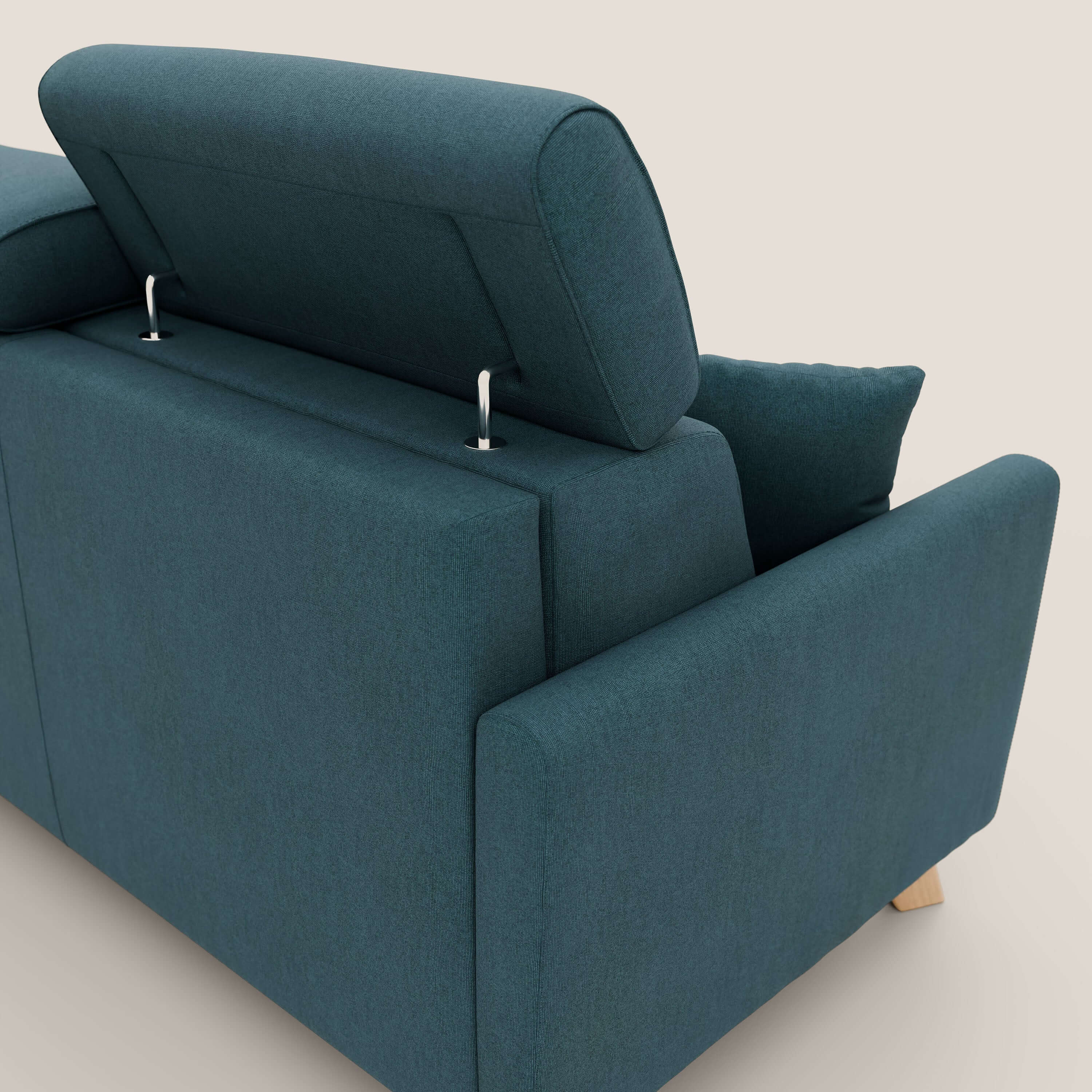 Francy canapé convertible avec têtières réglables en tissu détachable T17 bleu canard - Image 8