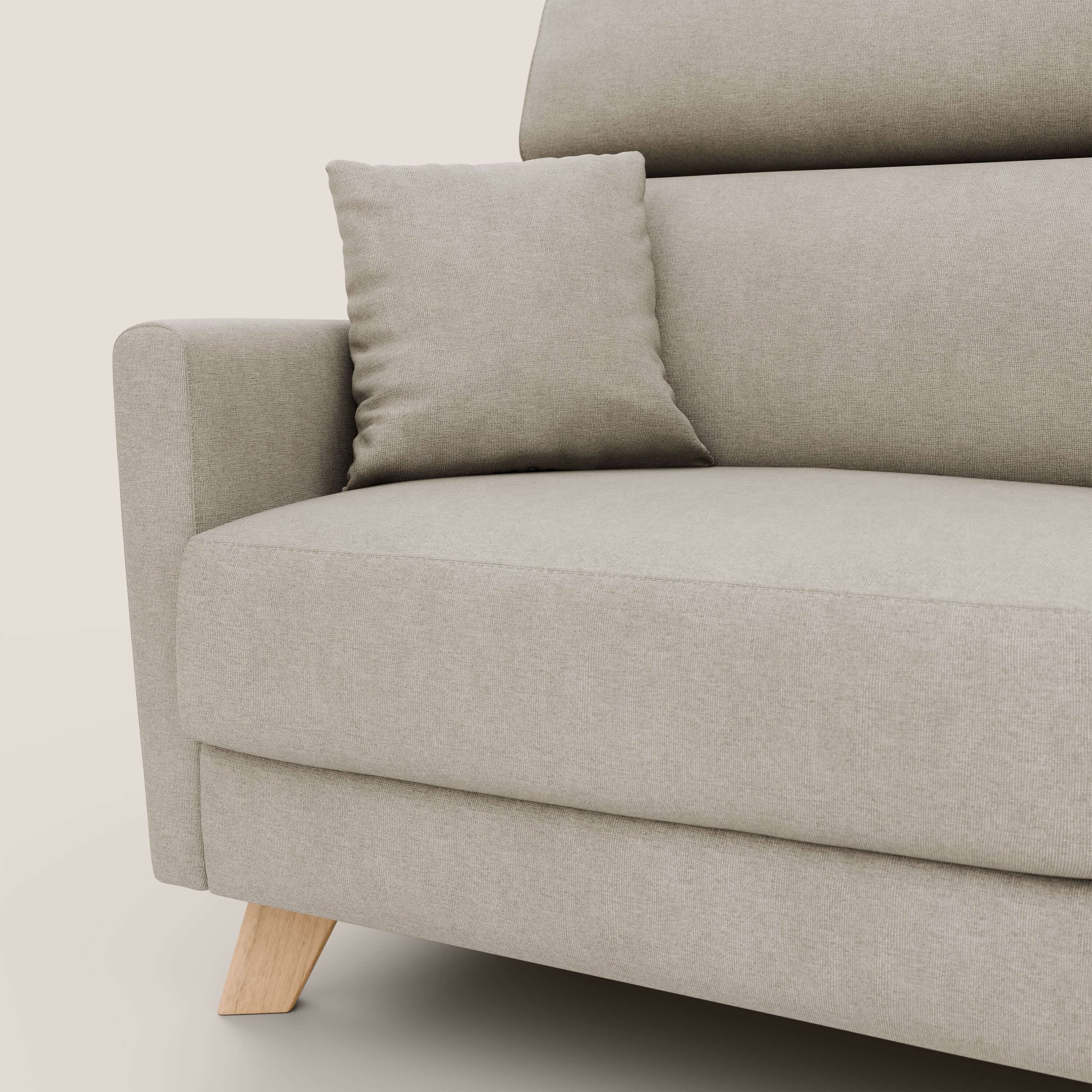 Francy canapé convertible avec têtières réglables en tissu détachable T17 crème - Image 9