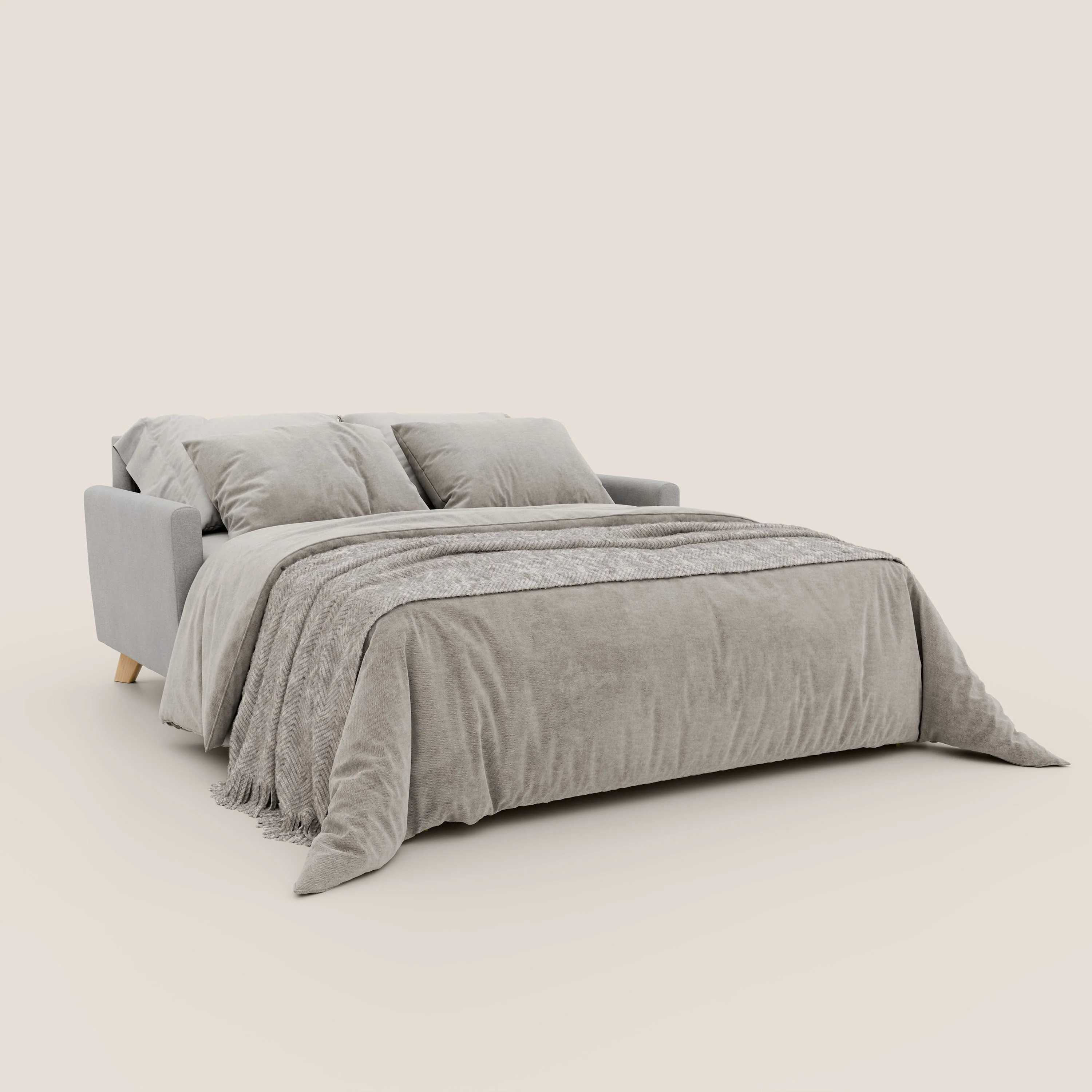 Francy canapé convertible avec têtières réglables en tissu détachable T17 gris - Image 2
