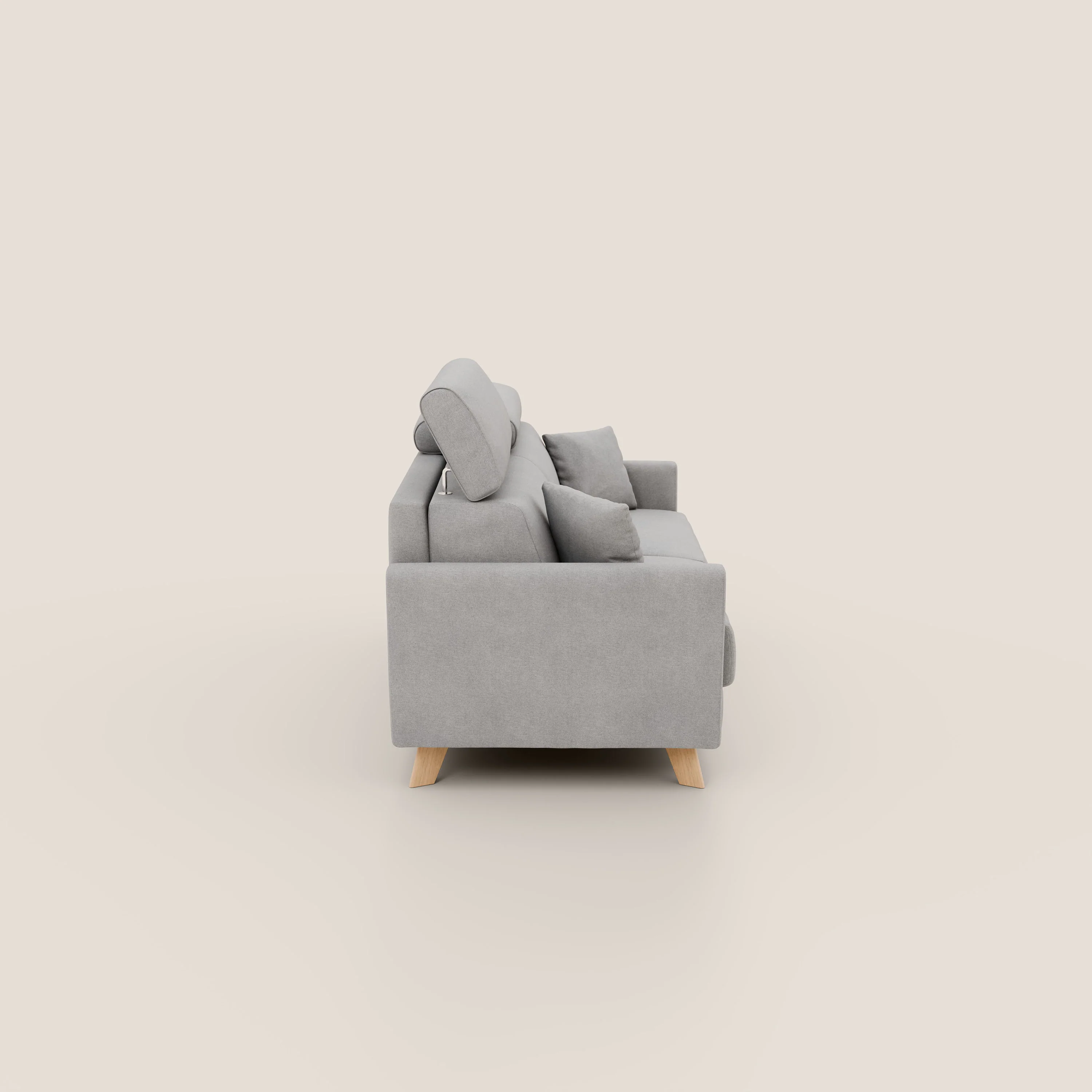 Francy canapé convertible avec têtières réglables en tissu détachable T17 gris - Image 5