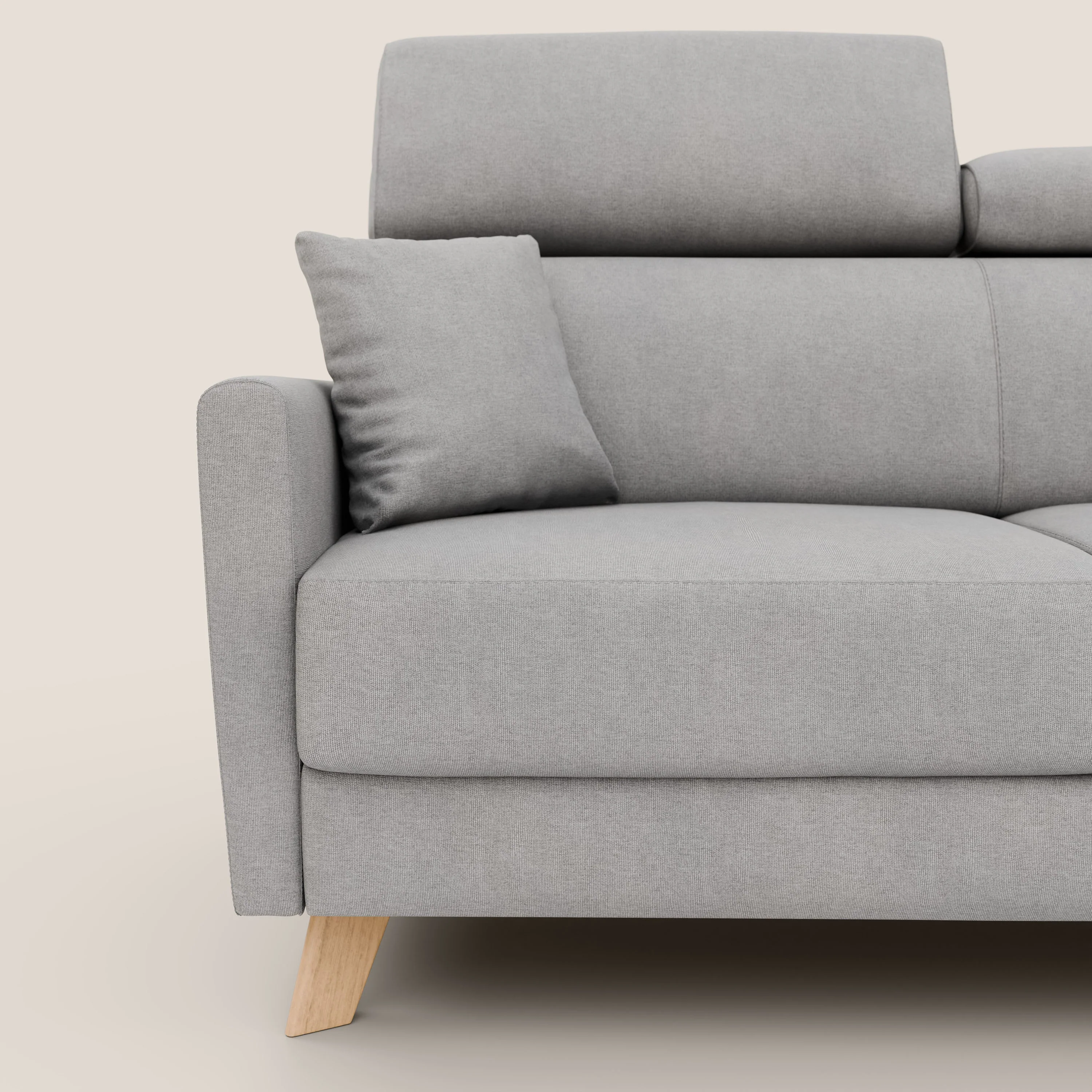 Francy canapé convertible avec têtières réglables en tissu détachable T17 gris - Image 7