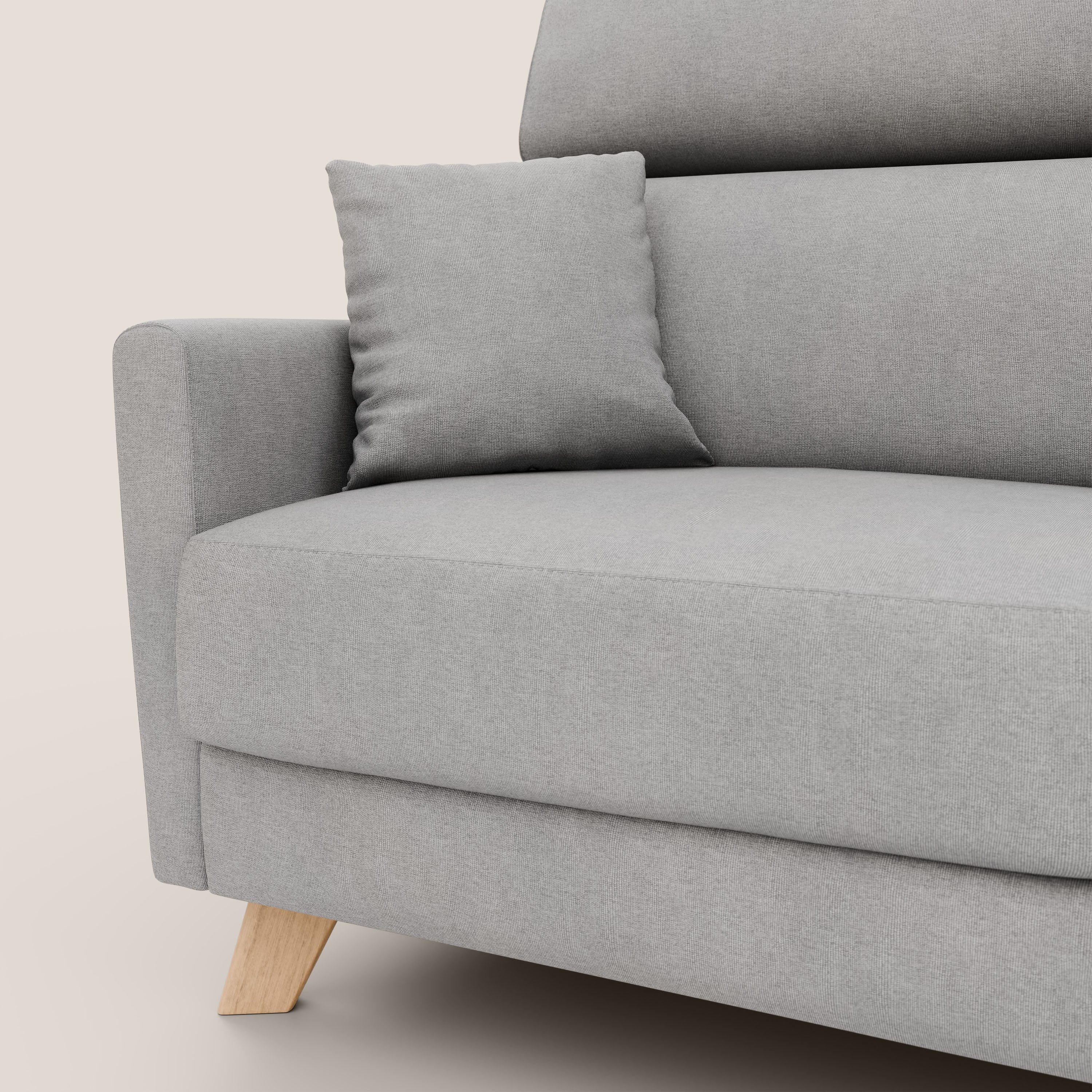 Francy canapé convertible avec têtières réglables en tissu détachable T17 gris - Image 9