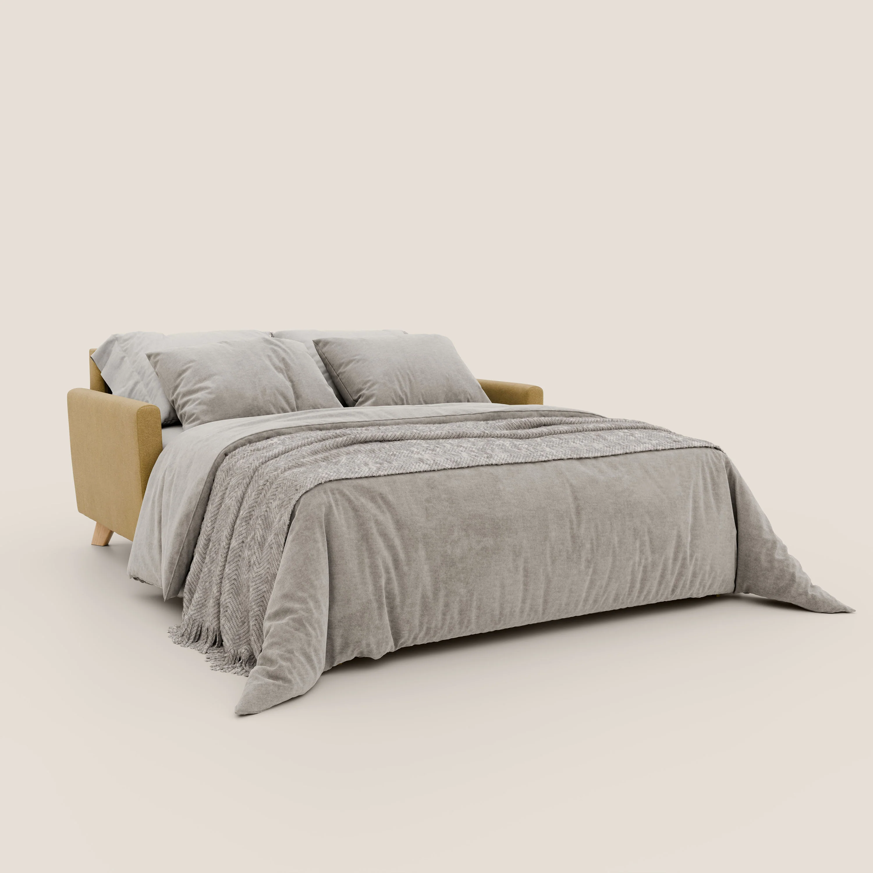Francy canapé convertible avec têtières réglables en tissu détachable T17 jaune - Image 2