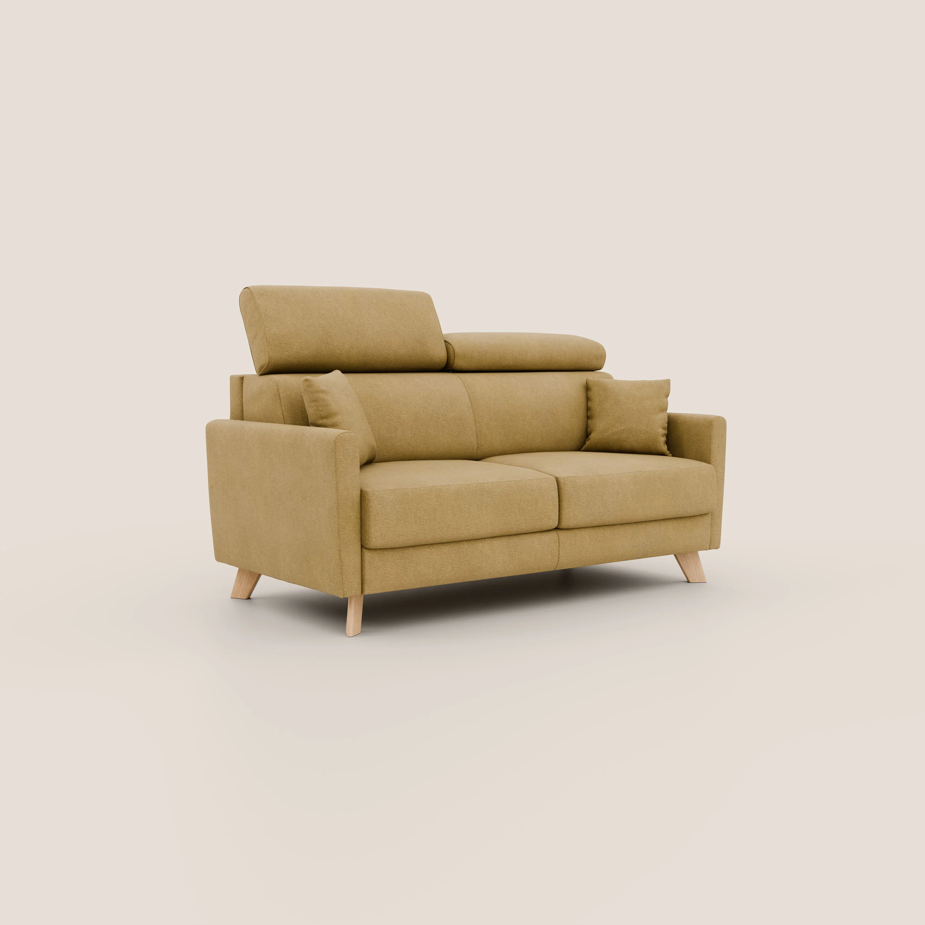 Francy canapé convertible avec têtières réglables en tissu détachable T17 jaune - Image 3