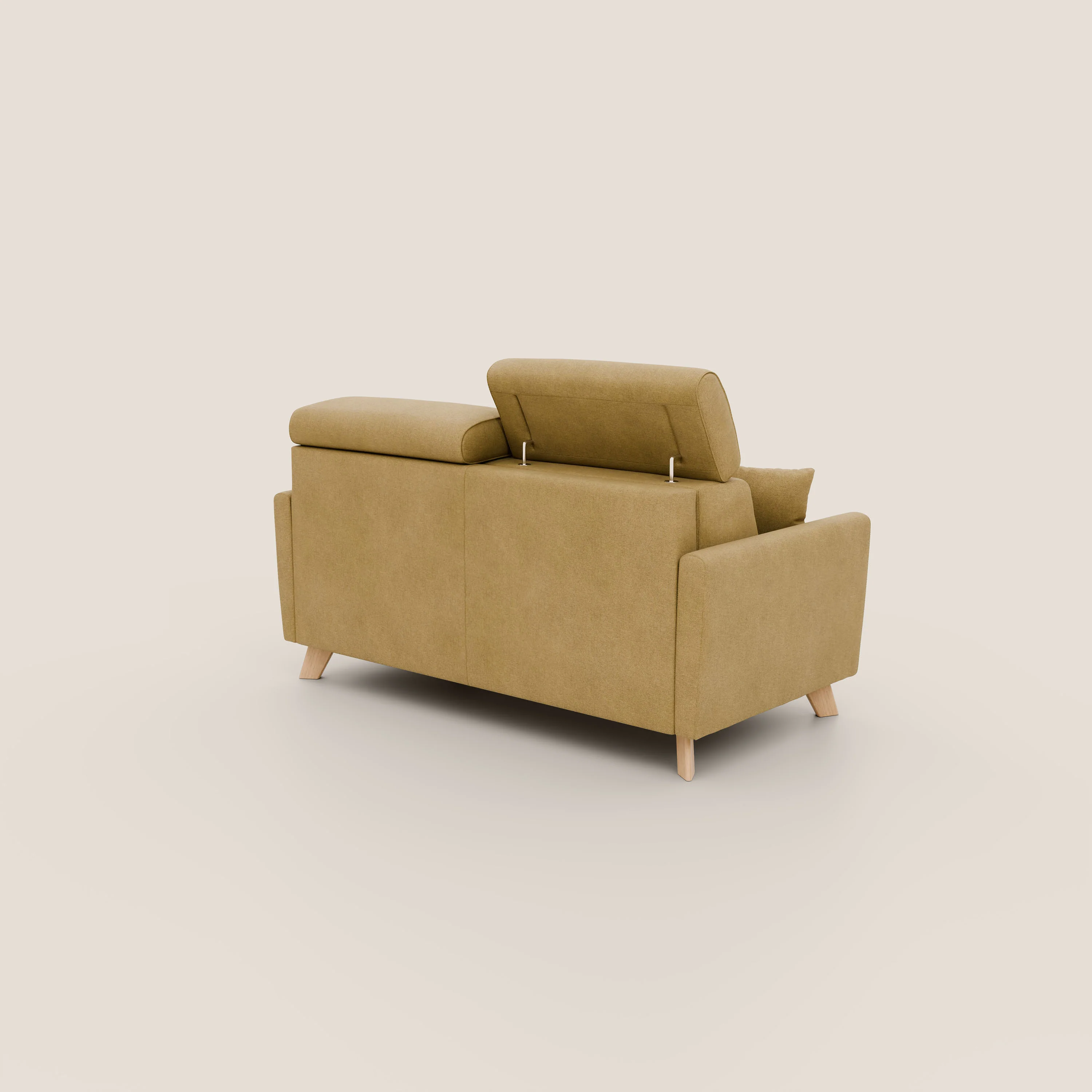 Francy canapé convertible avec têtières réglables en tissu détachable T17 jaune - Image 4