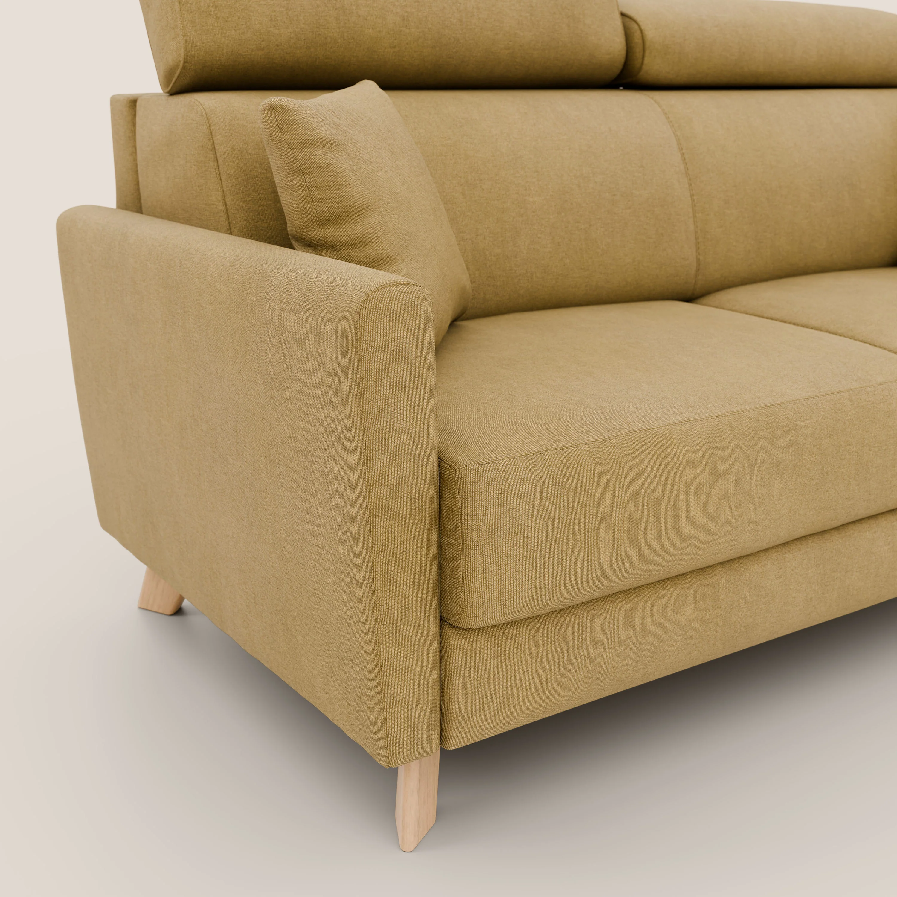 Francy canapé convertible avec têtières réglables en tissu détachable T17 jaune - Image 6