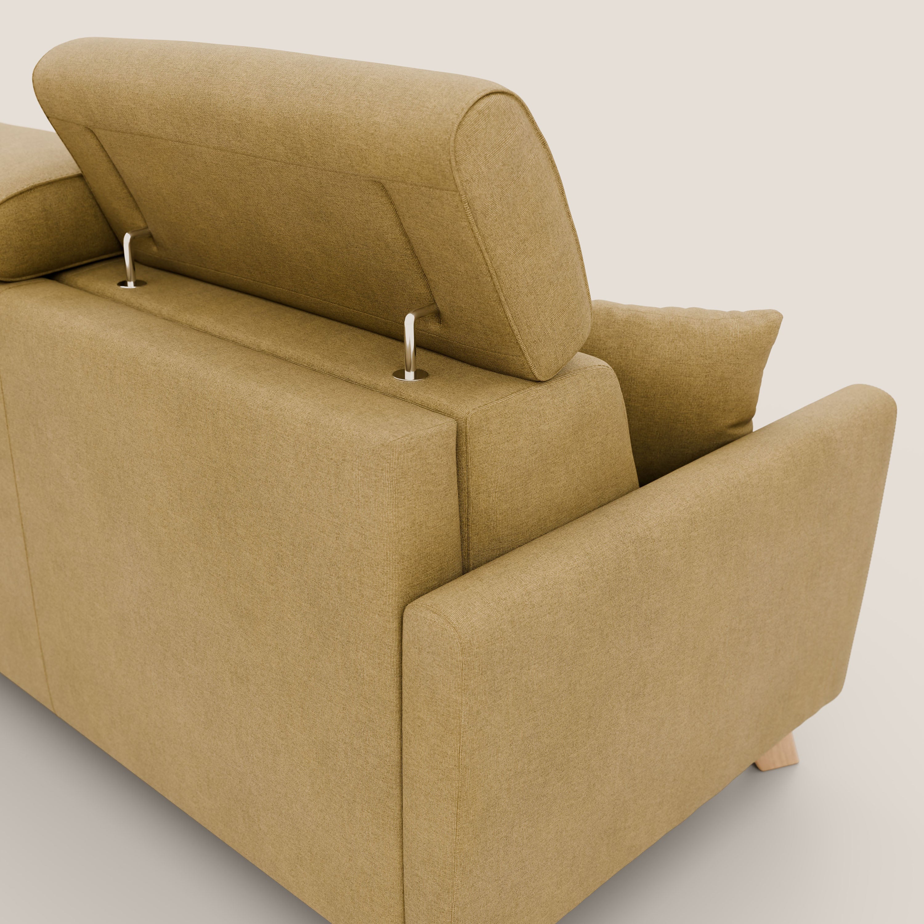 Francy canapé convertible avec têtières réglables en tissu détachable T17 jaune - Image 8