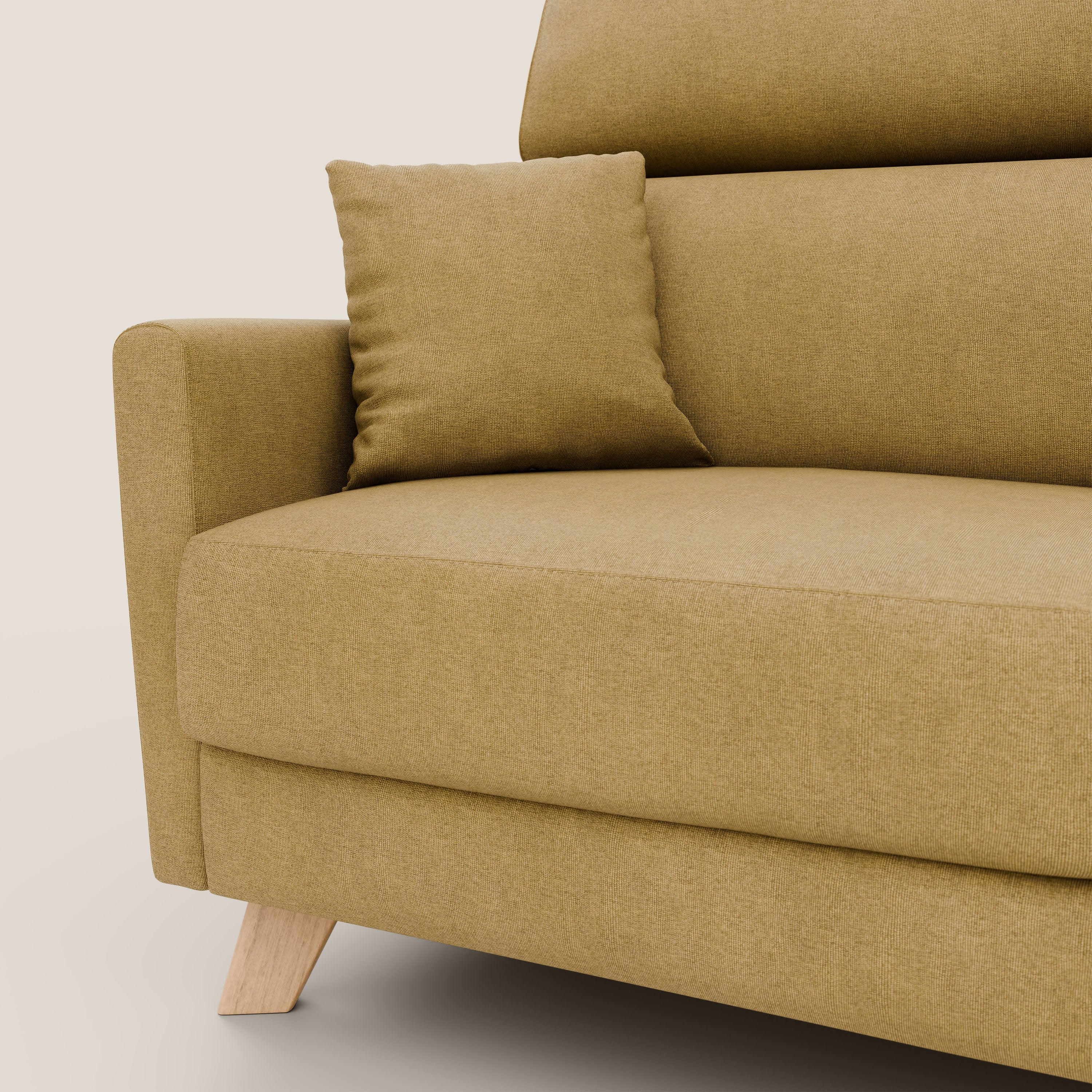 Francy canapé convertible avec têtières réglables en tissu détachable T17 jaune - Image 9