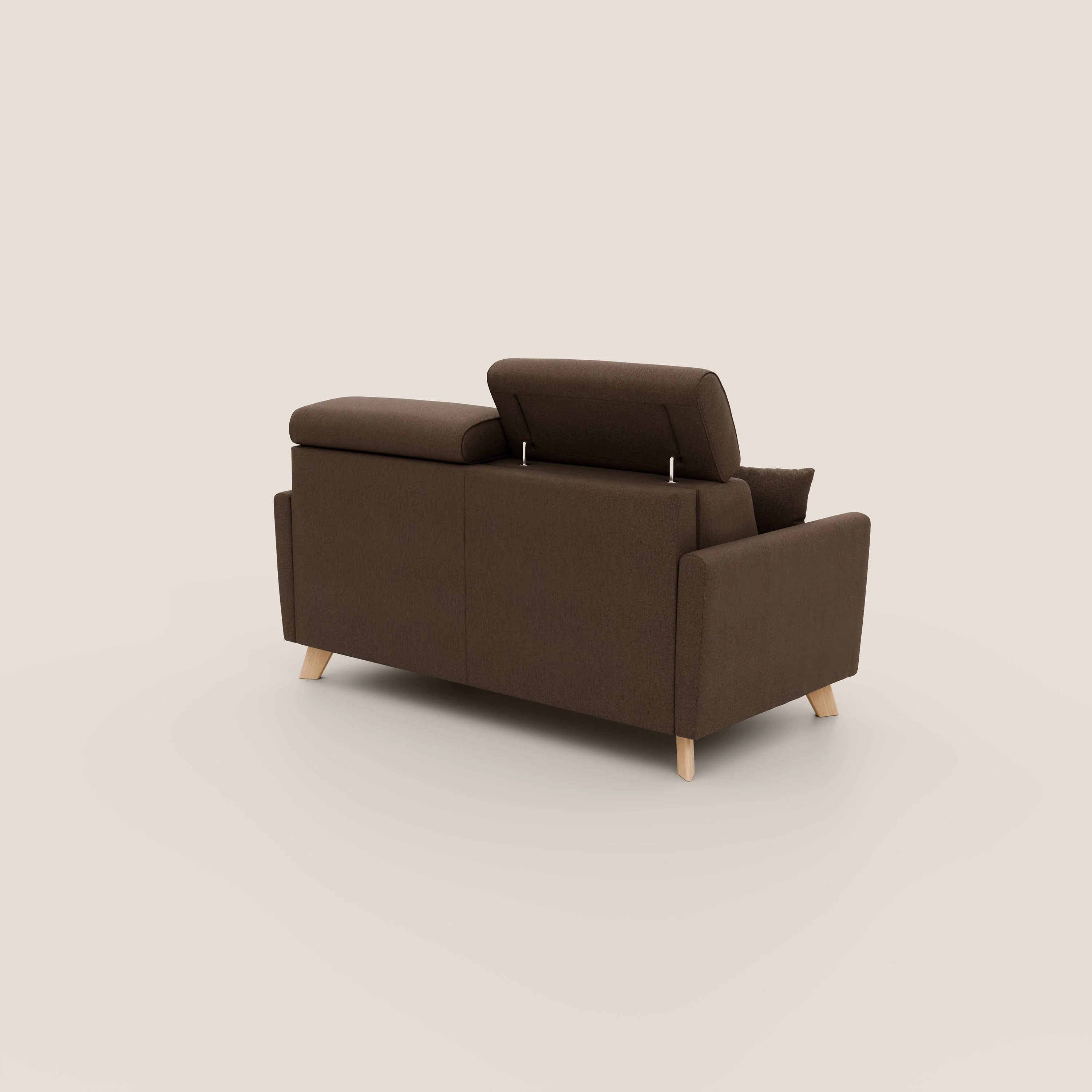 Francy canapé convertible avec têtières réglables en tissu détachable T17 marron - Image 4