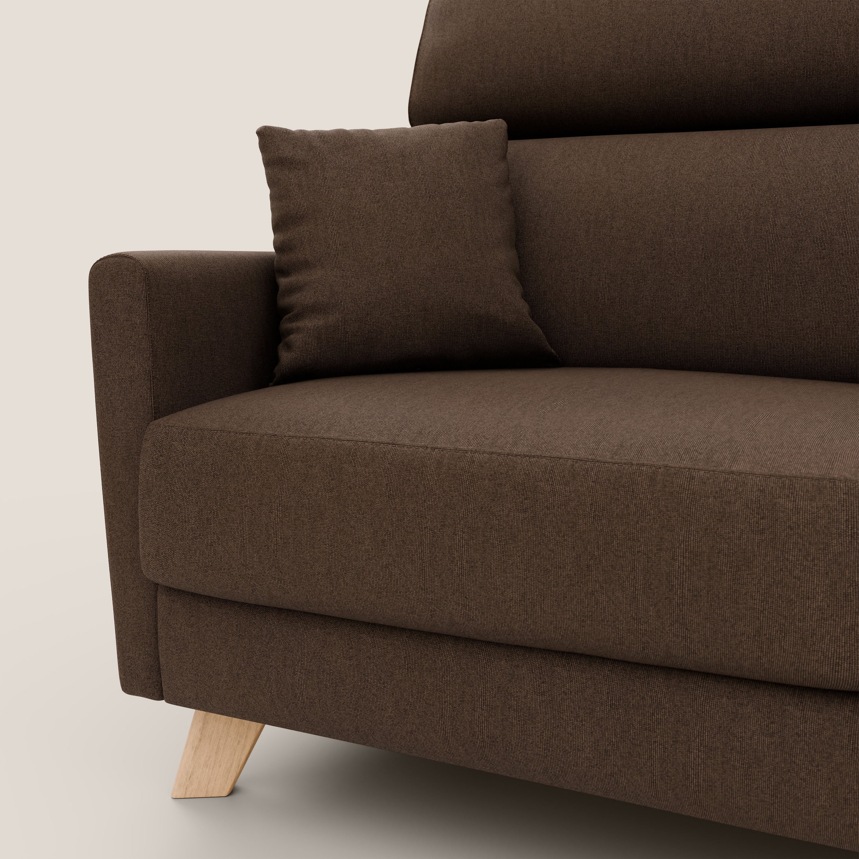 Francy canapé convertible avec têtières réglables en tissu détachable T17 marron - Image 9