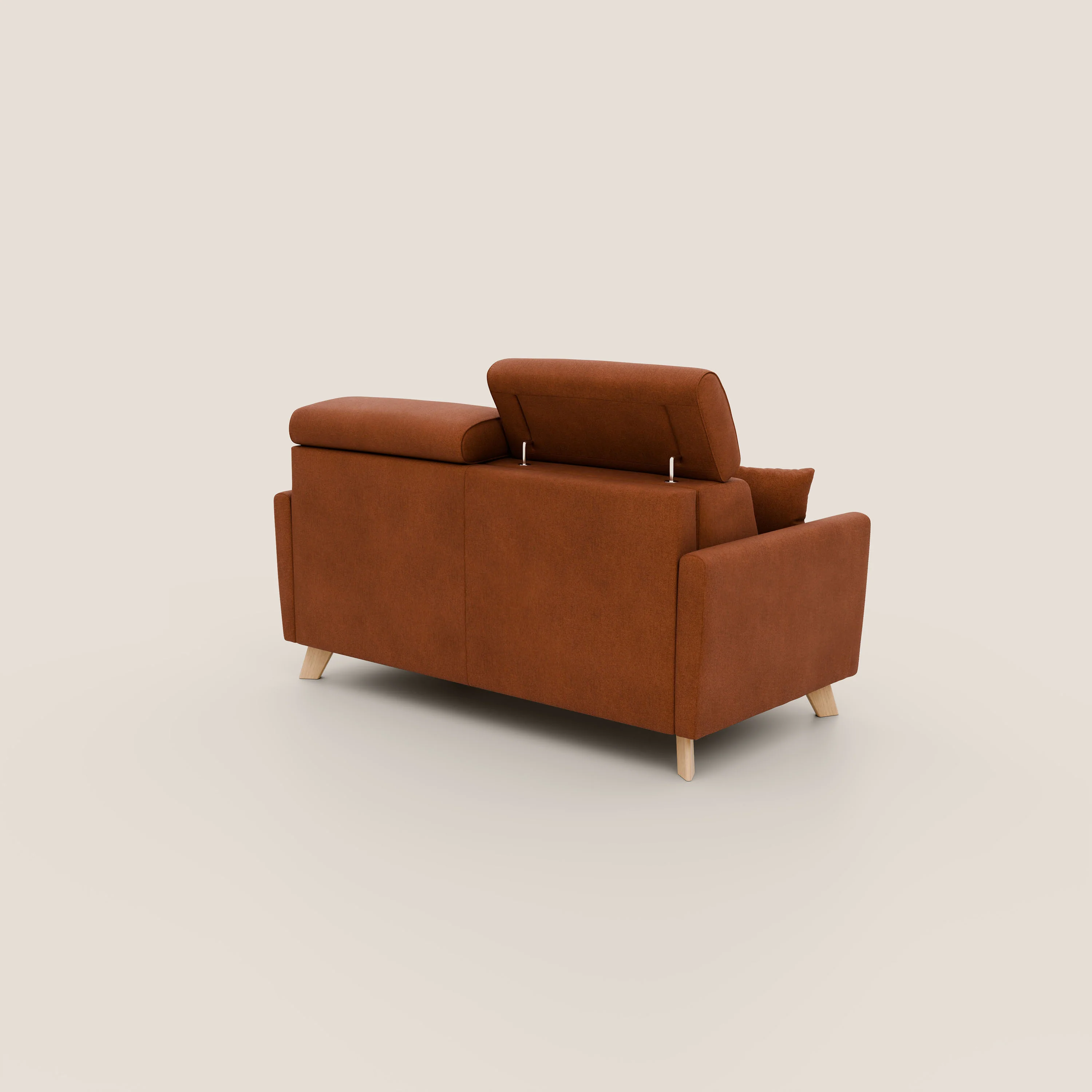 Francy canapé convertible avec têtières réglables en tissu détachable T17 orange - Image 4