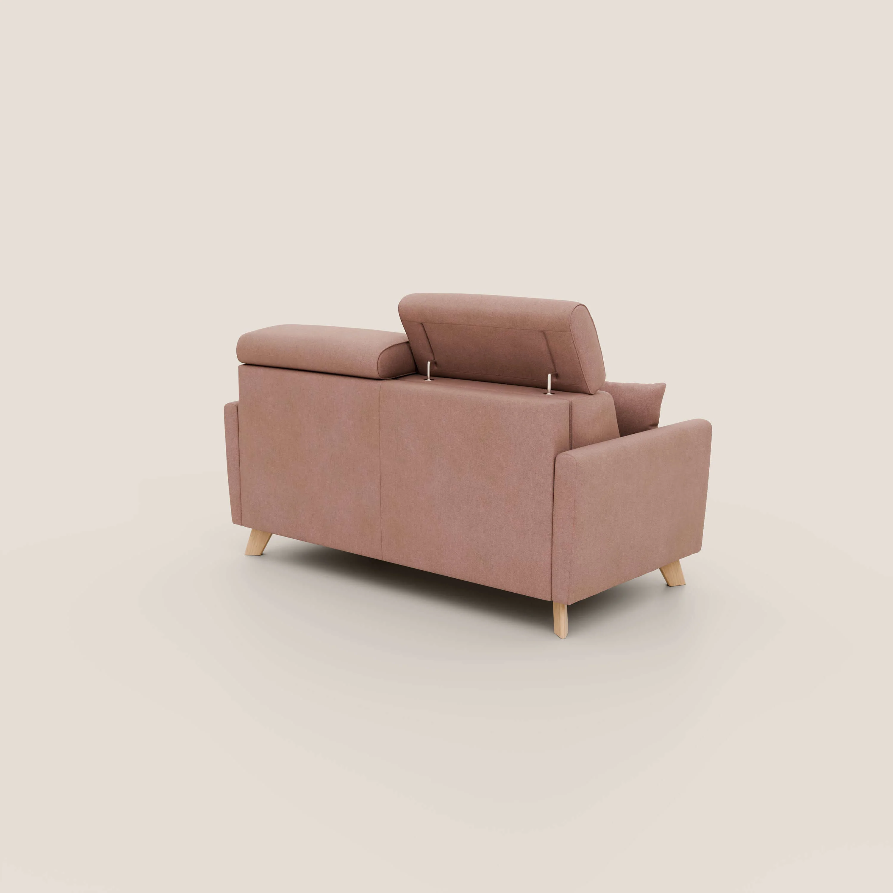 Francy canapé convertible avec têtières réglables en tissu détachable T17 rose - Image 4