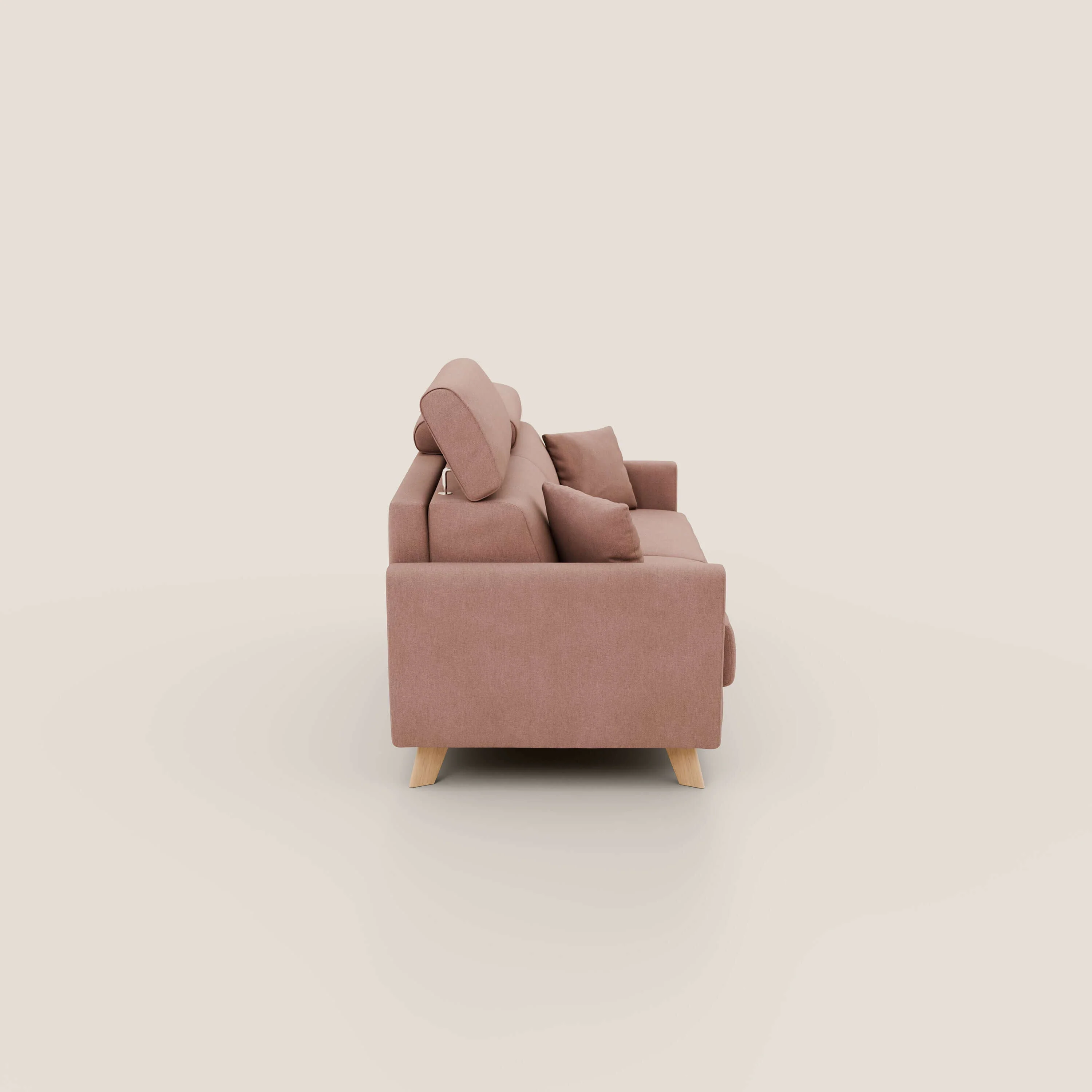 Francy canapé convertible avec têtières réglables en tissu détachable T17 rose - Image 5