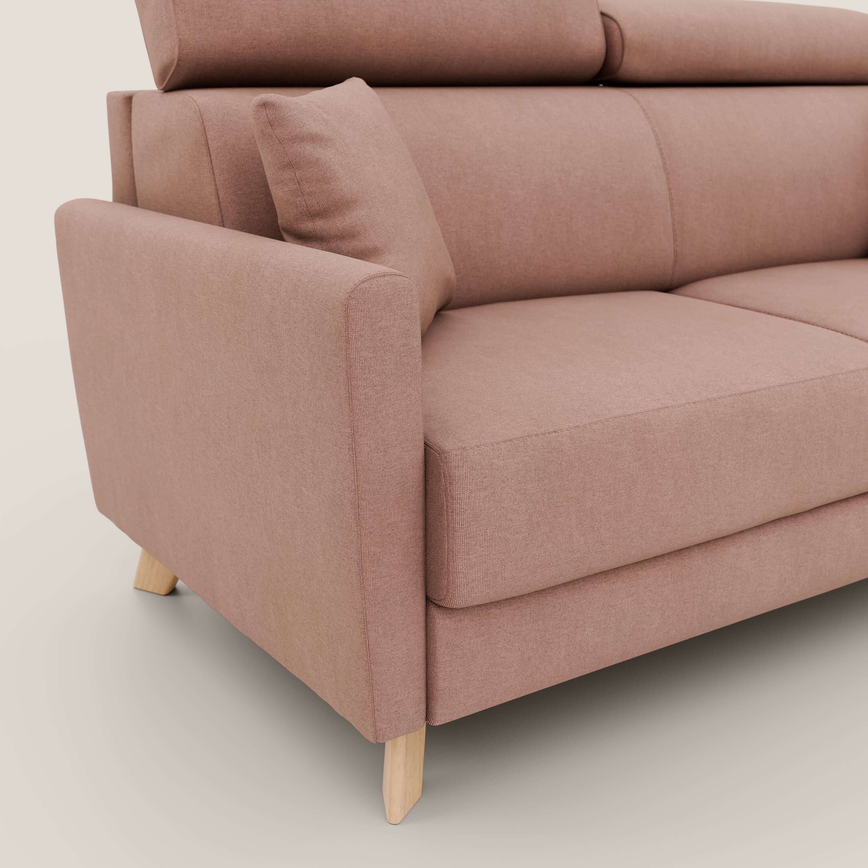 Francy canapé convertible avec têtières réglables en tissu détachable T17 rose - Image 6