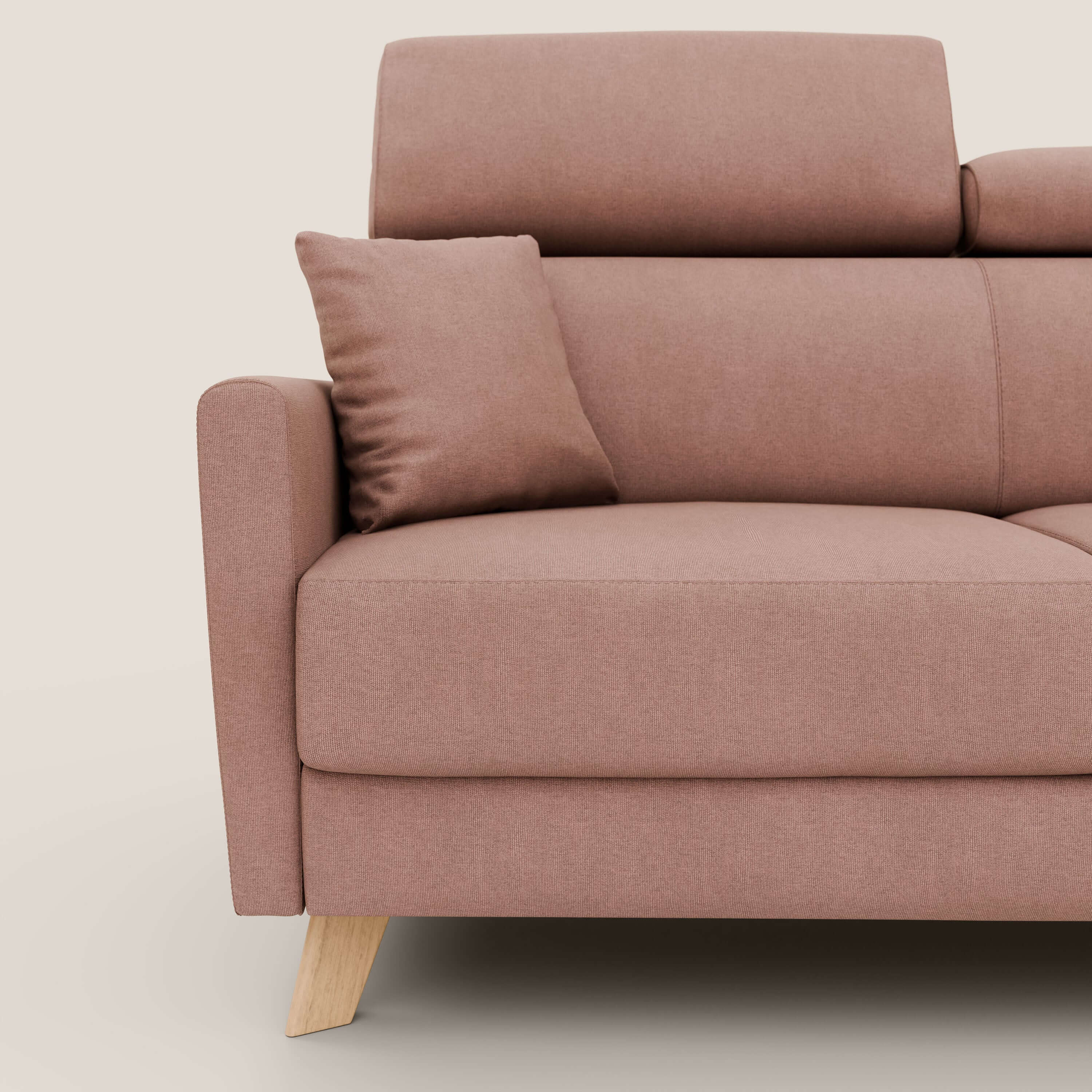Francy canapé convertible avec têtières réglables en tissu détachable T17 rose - Image 7
