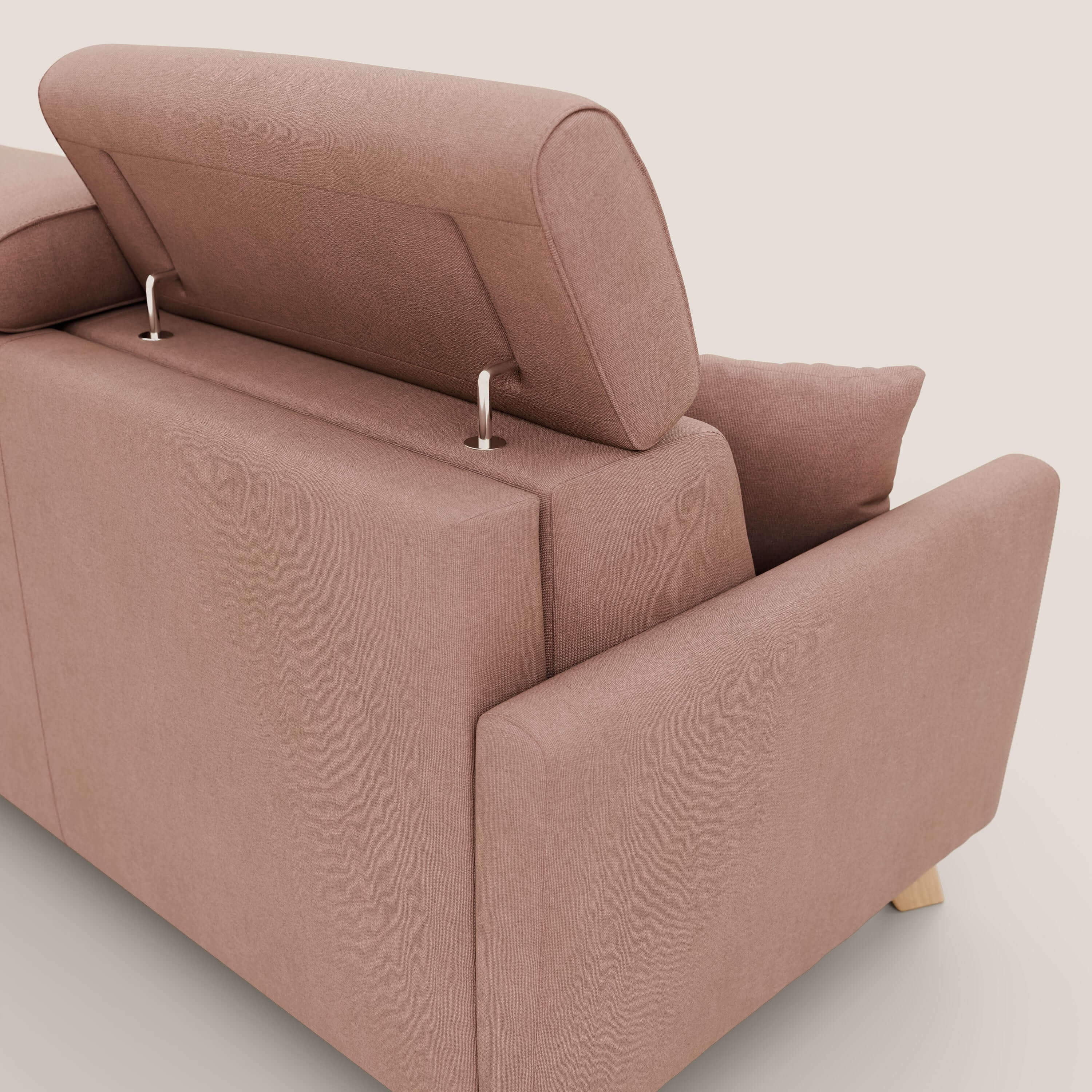 Francy canapé convertible avec têtières réglables en tissu détachable T17 rose - Image 8