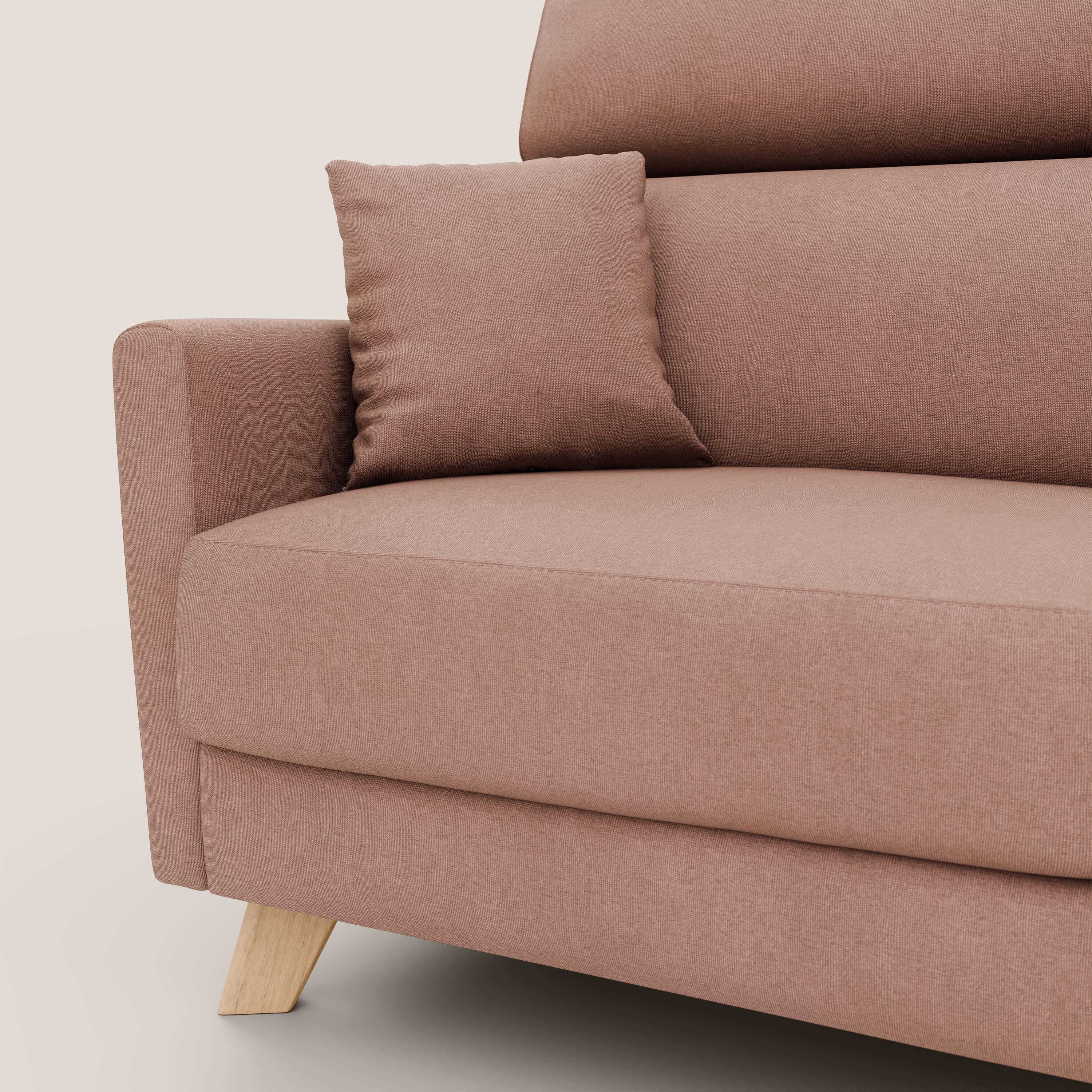 Francy canapé convertible avec têtières réglables en tissu détachable T17 rose - Image 9