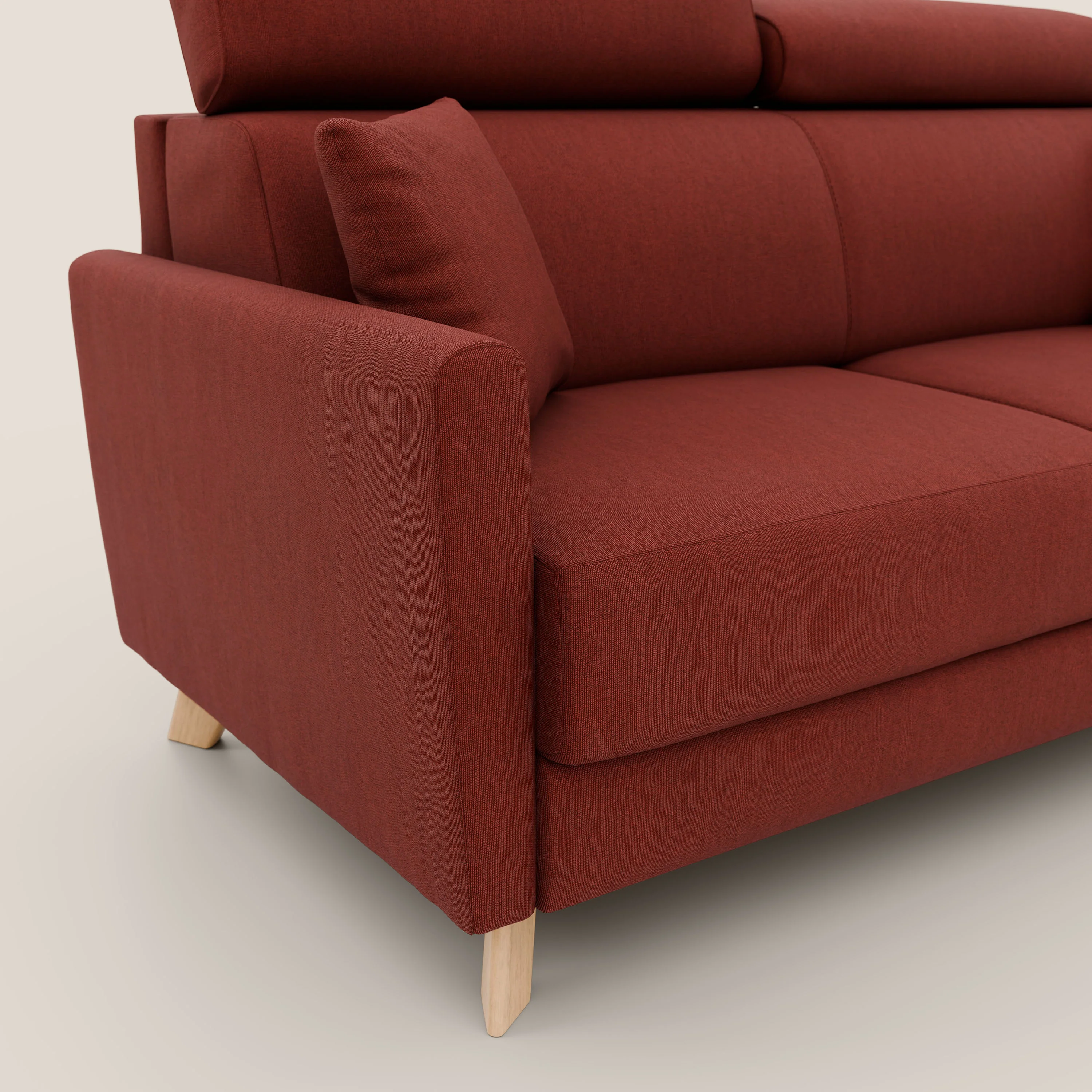 Francy canapé convertible avec têtières réglables en tissu détachable T17 rouge - Image 6