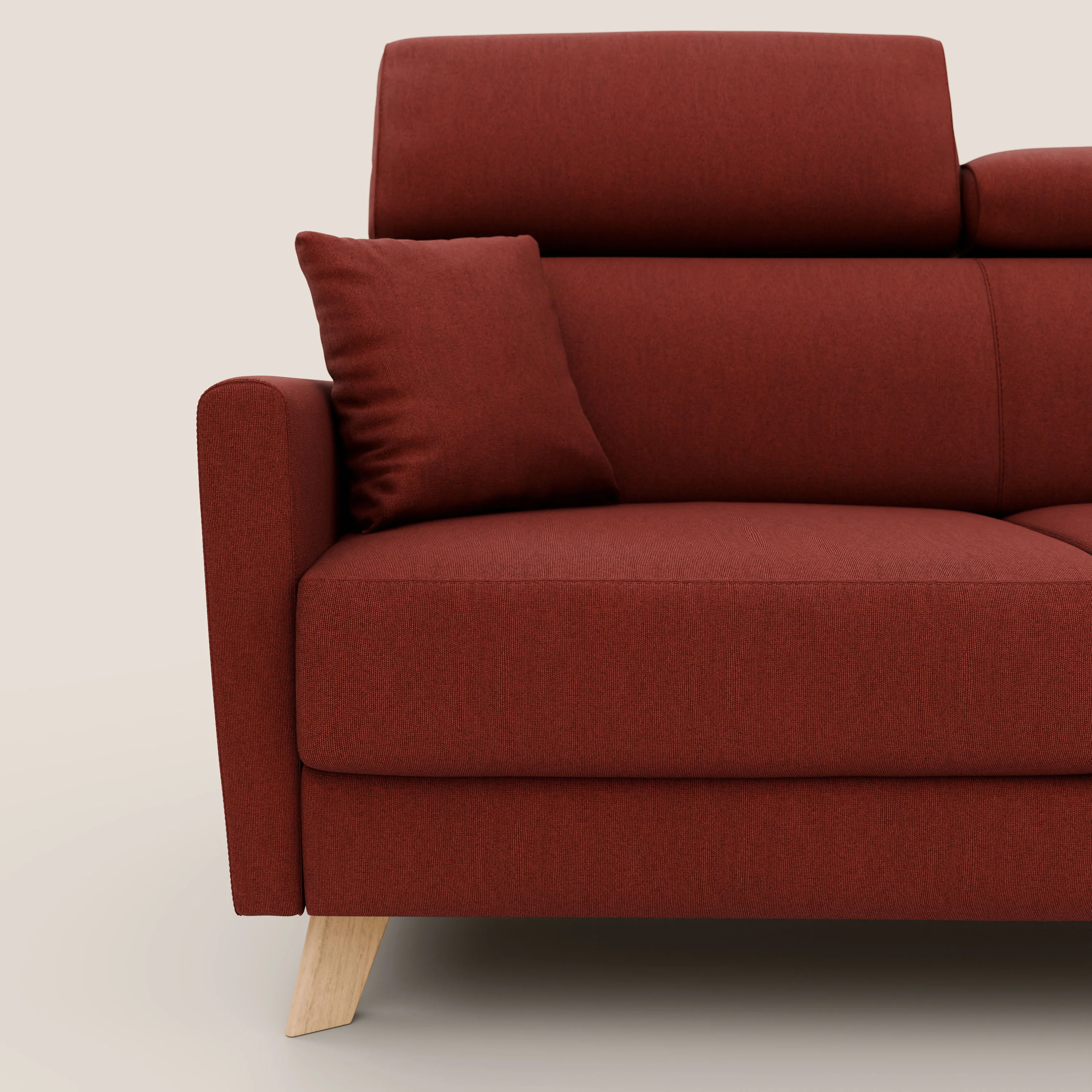 Francy canapé convertible avec têtières réglables en tissu détachable T17 rouge - Image 7