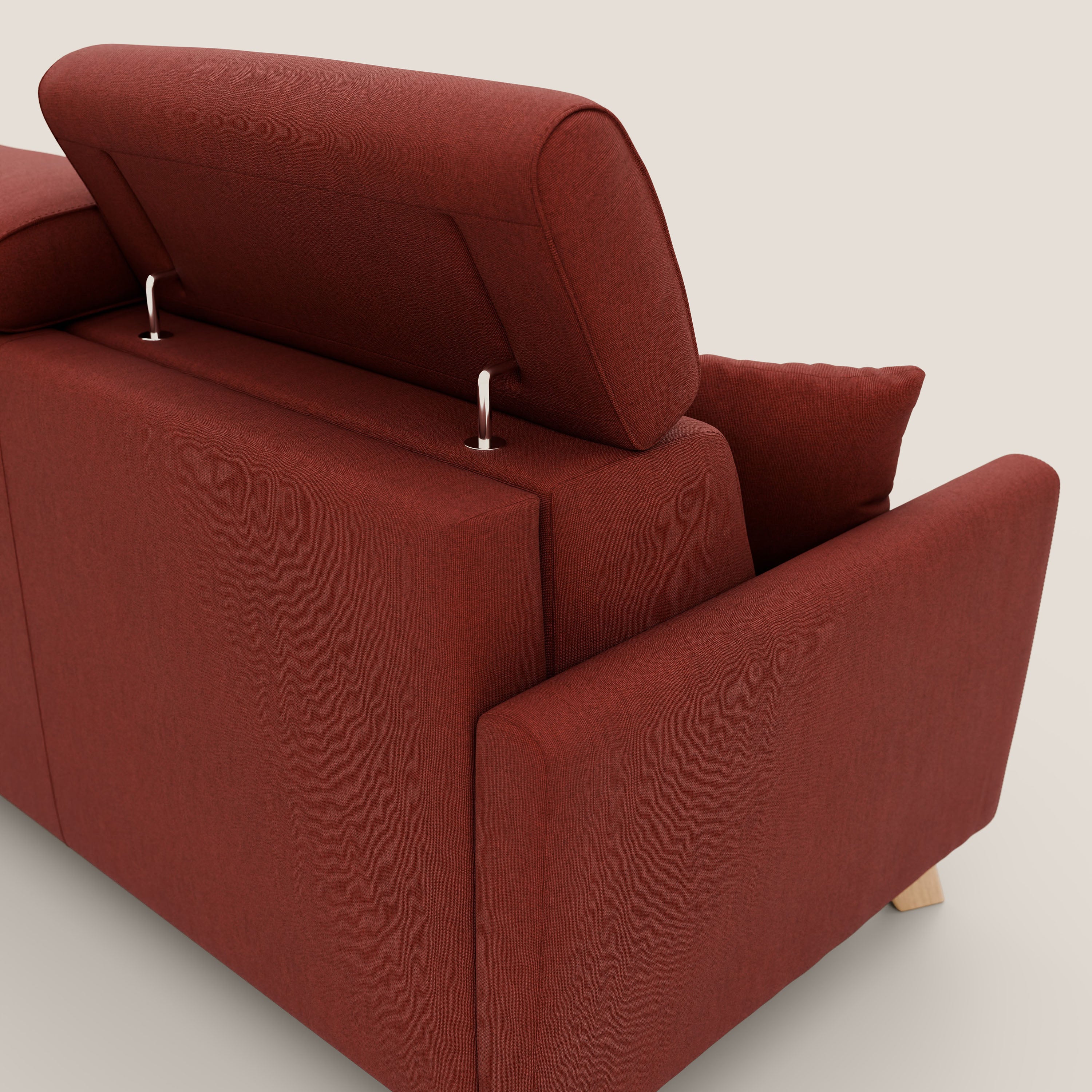 Francy canapé convertible avec têtières réglables en tissu détachable T17 rouge - Image 8